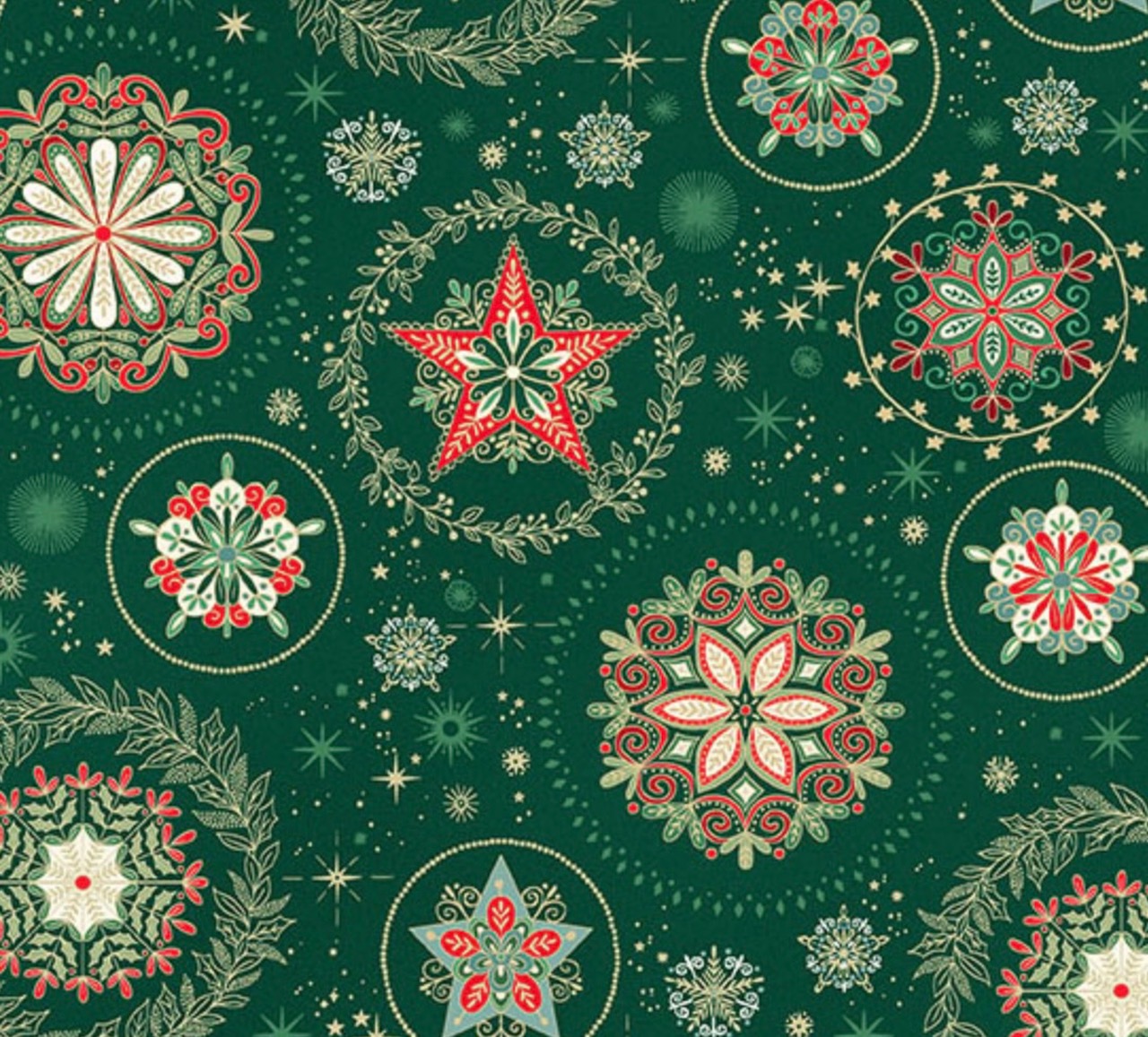 Green Good Tidings-Mandalas