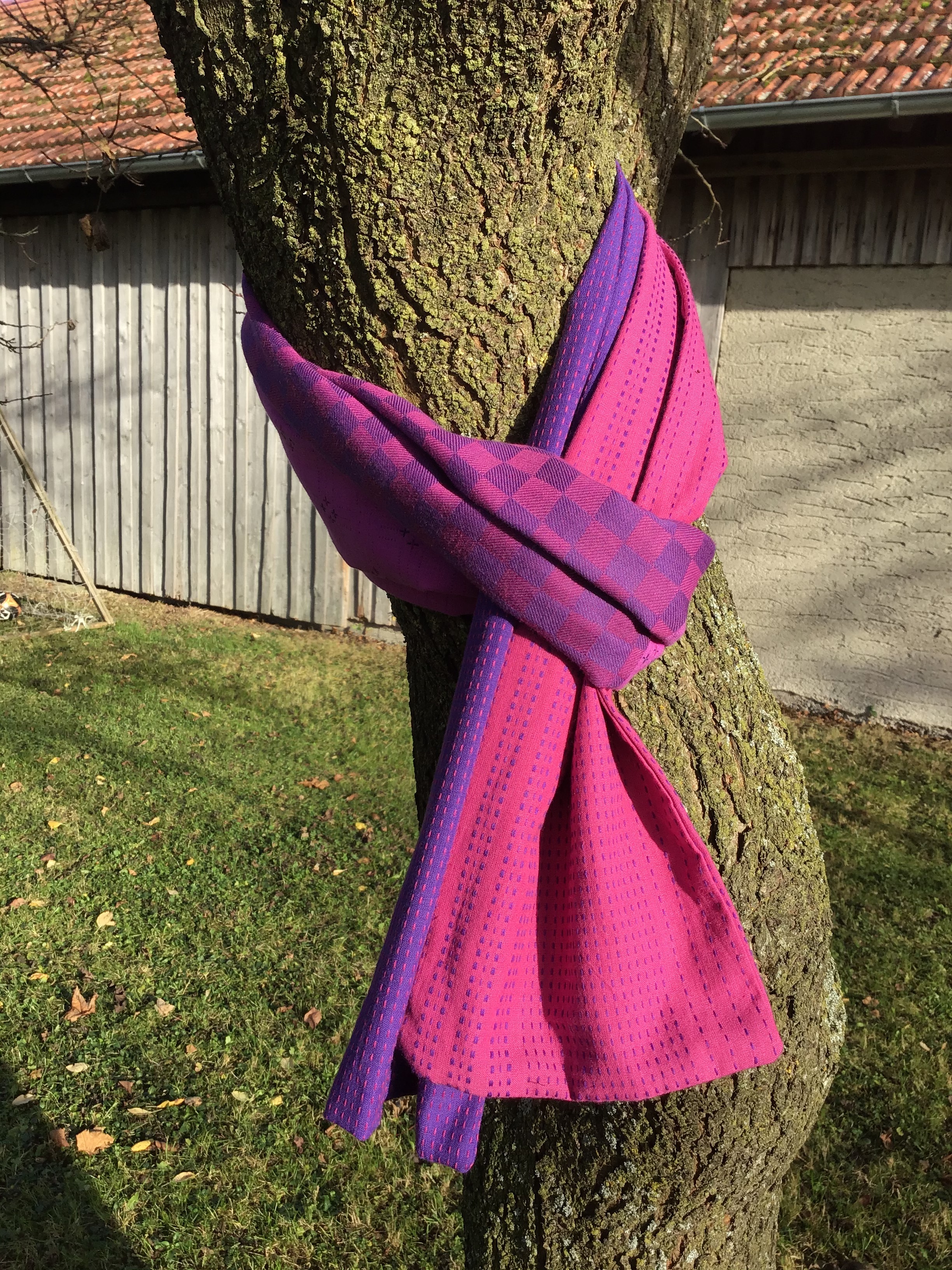 Schal Pink-Lila/ Materialpackung