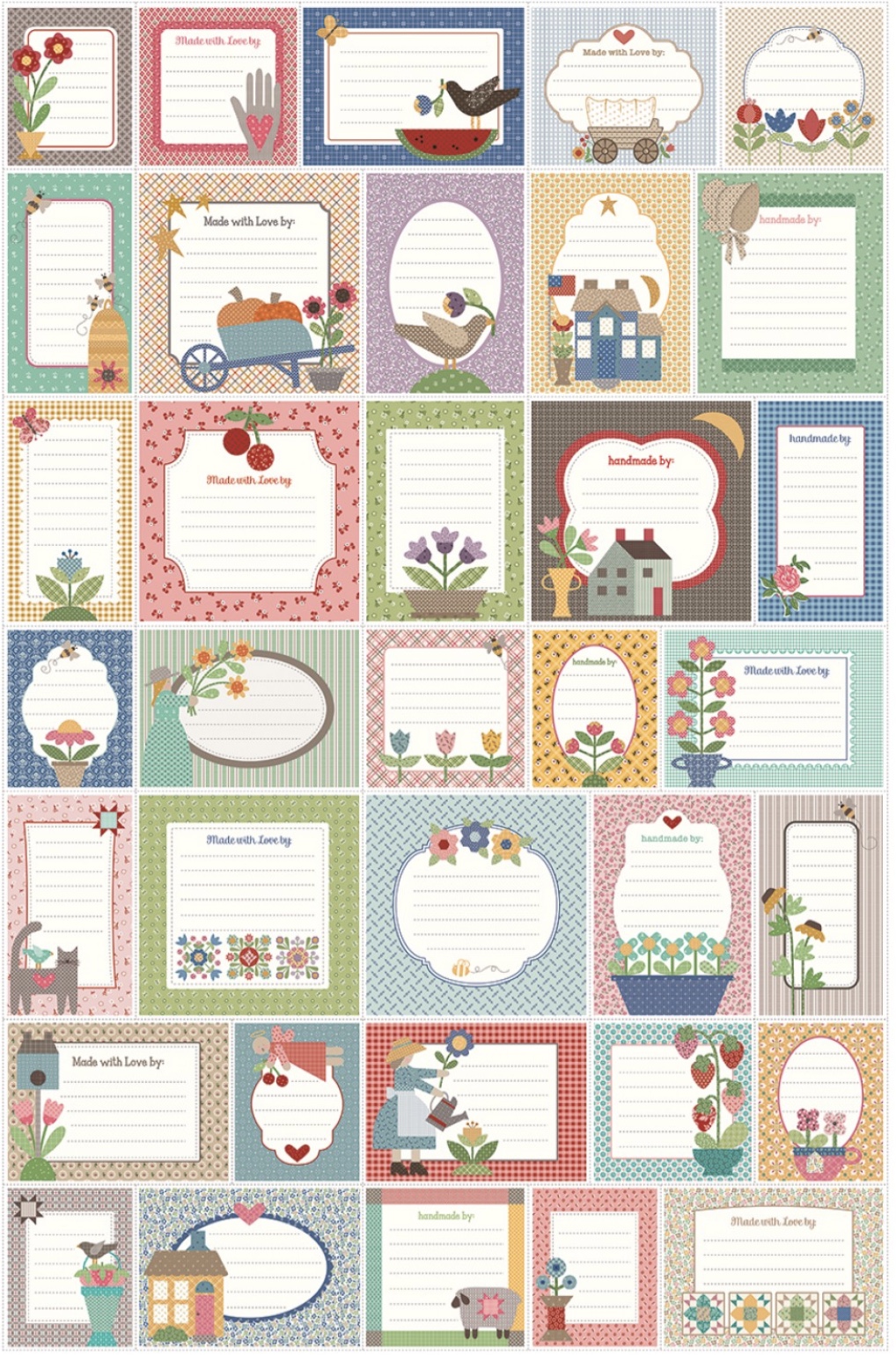 Panel Quilt Labels von Lori Holt/ 92 x 137 cm