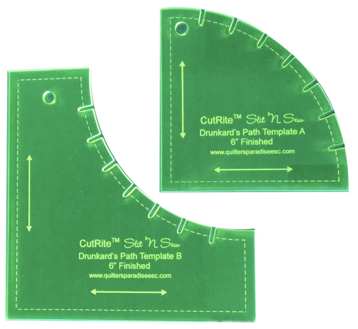 Drunkards Path Acrylschablone. Runde Formen Schneiden und Nähen