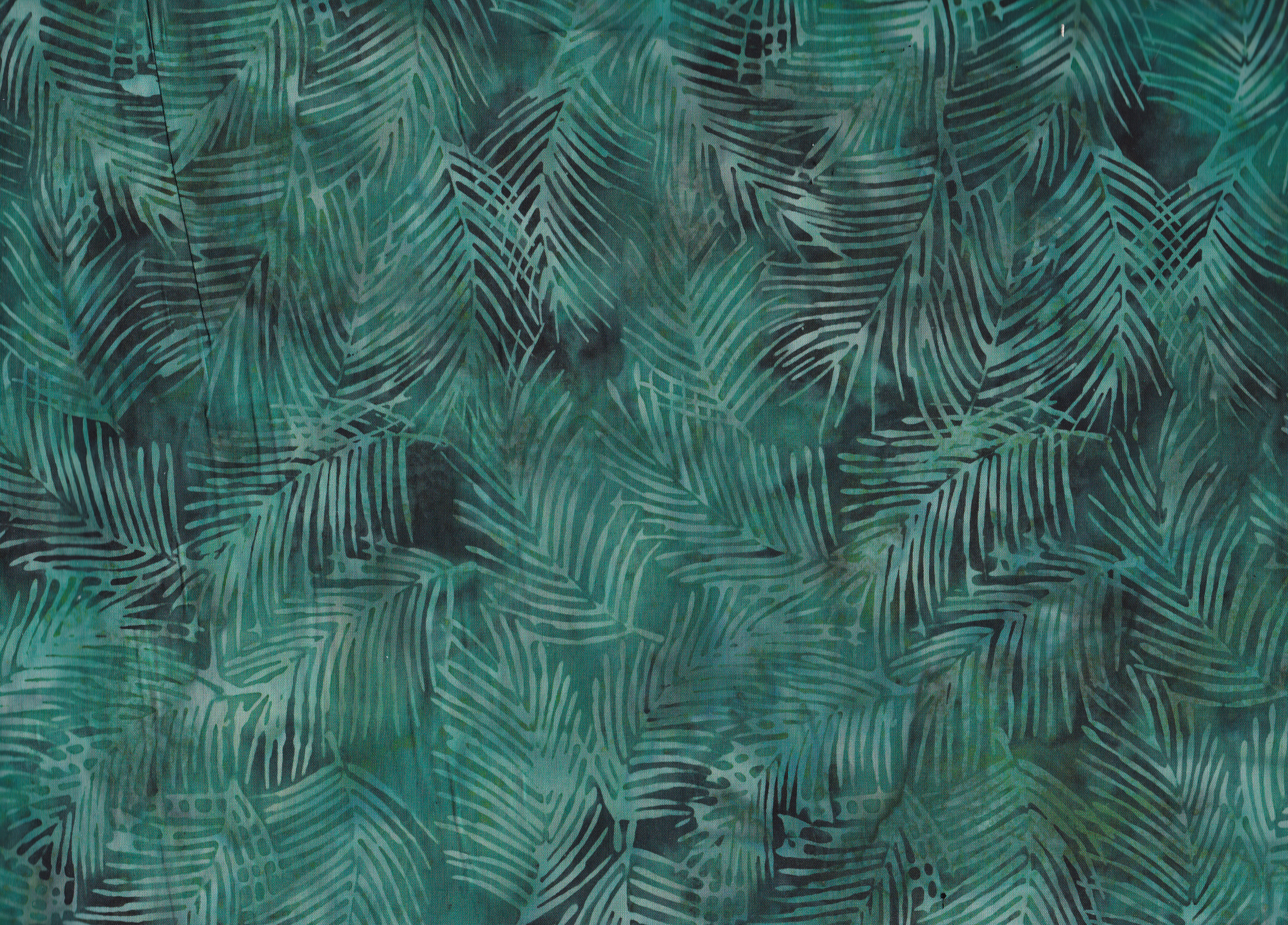 Batik Blattadern Dunkelgrün