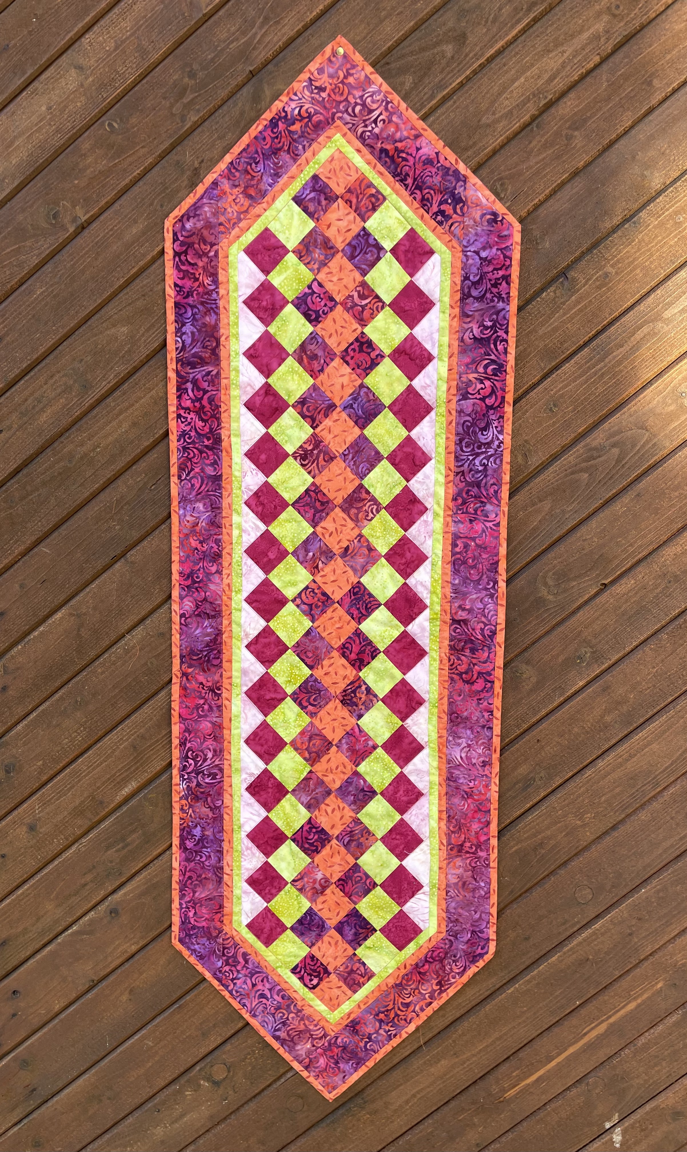 Materialpackung für Tischläufer " Kästchen" Pink