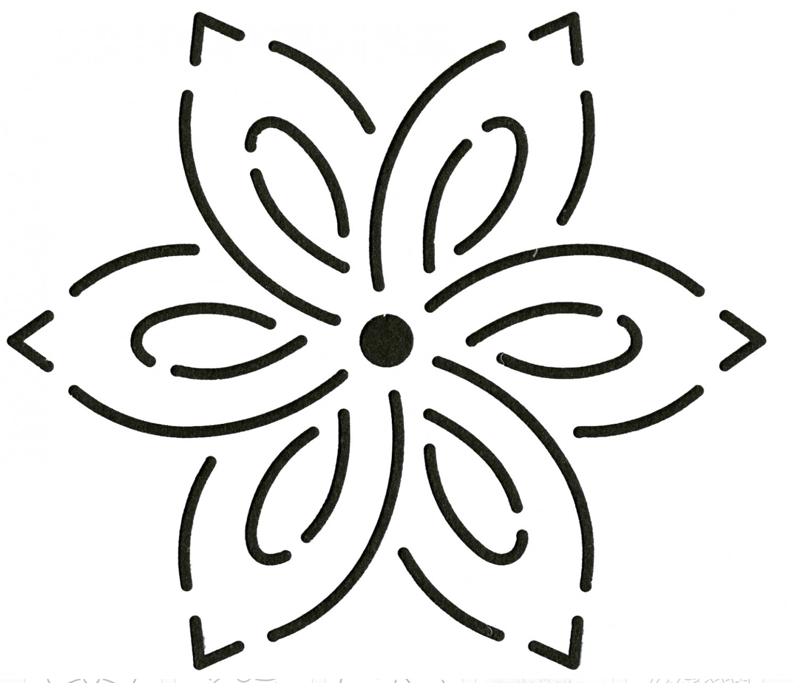 Quilt-Schablonen Small Flower 4"