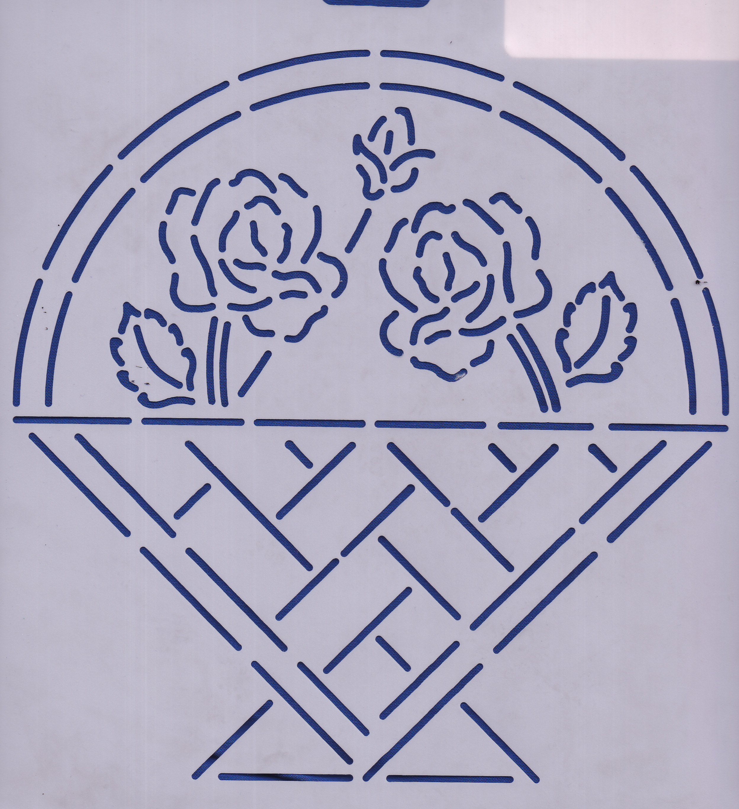 Quilt-Schablonen Blumenkorb