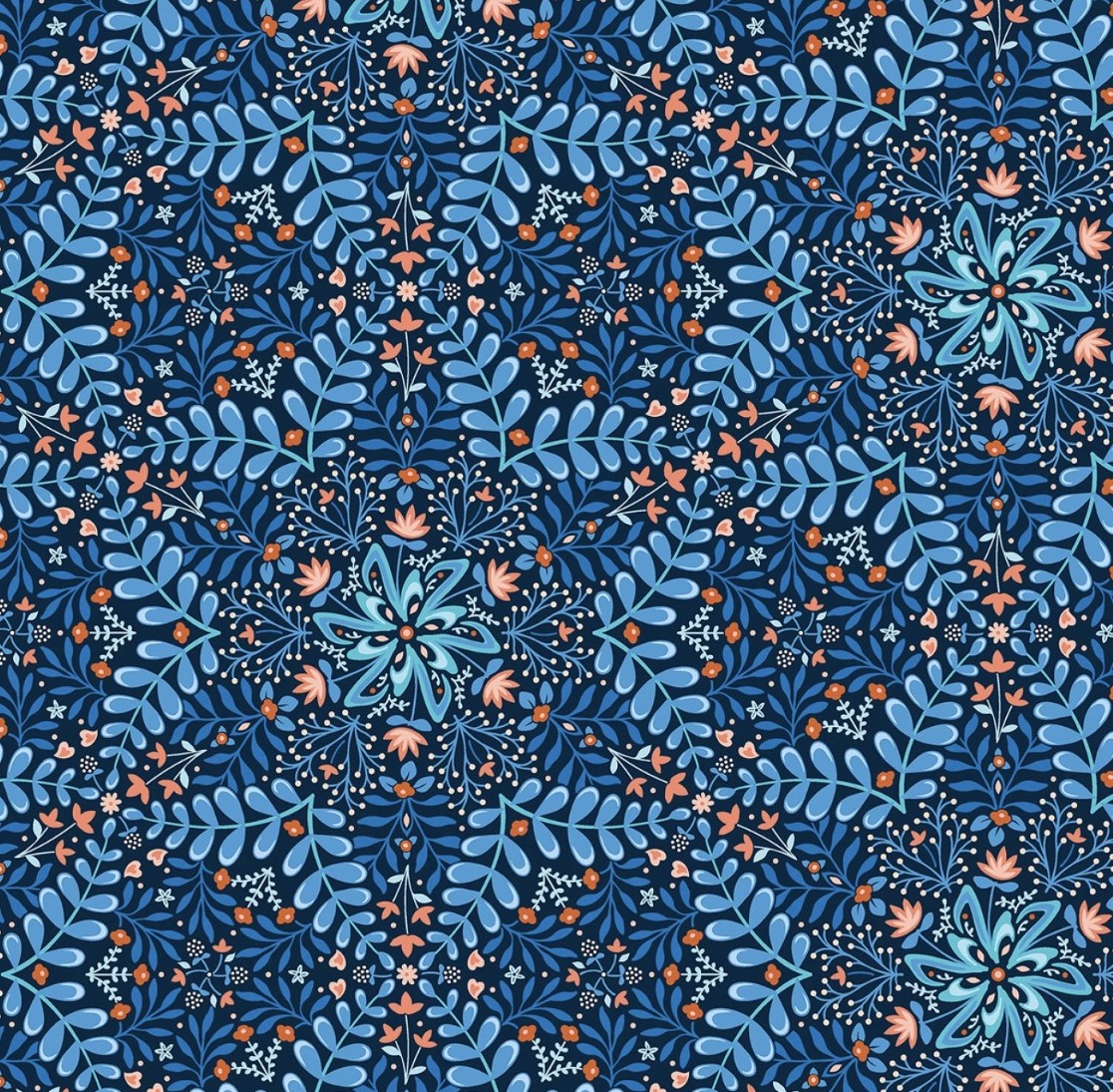 Flora & Fauna / Mandala Dunkelblau