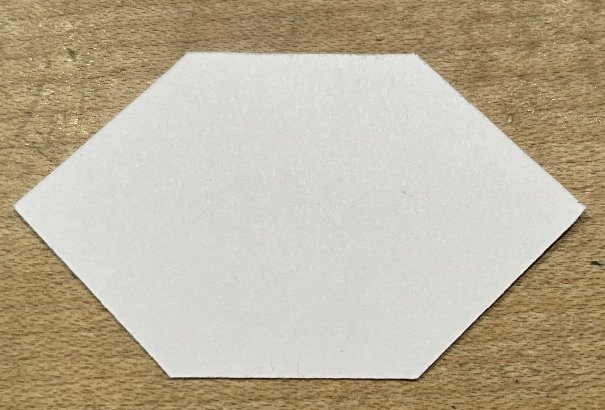 Papier Schablone Honeycombs 1" für English Paper Pieces / 75 Stück