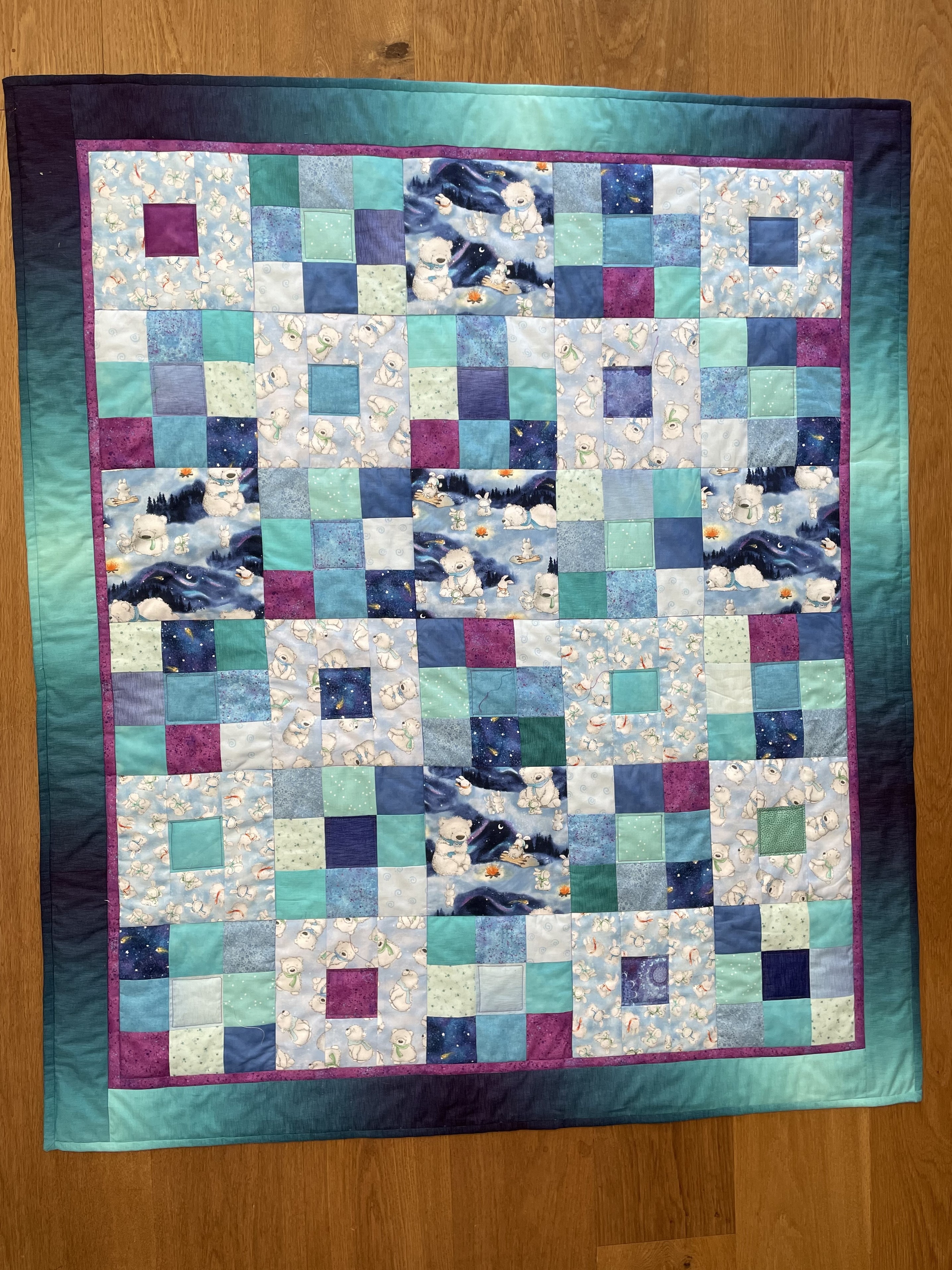 Fertig genähte Krabbeldecke/ Kinderdecke