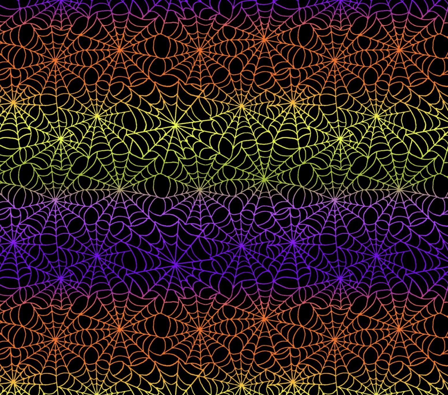 Stoff mit Bunten Spinnweben