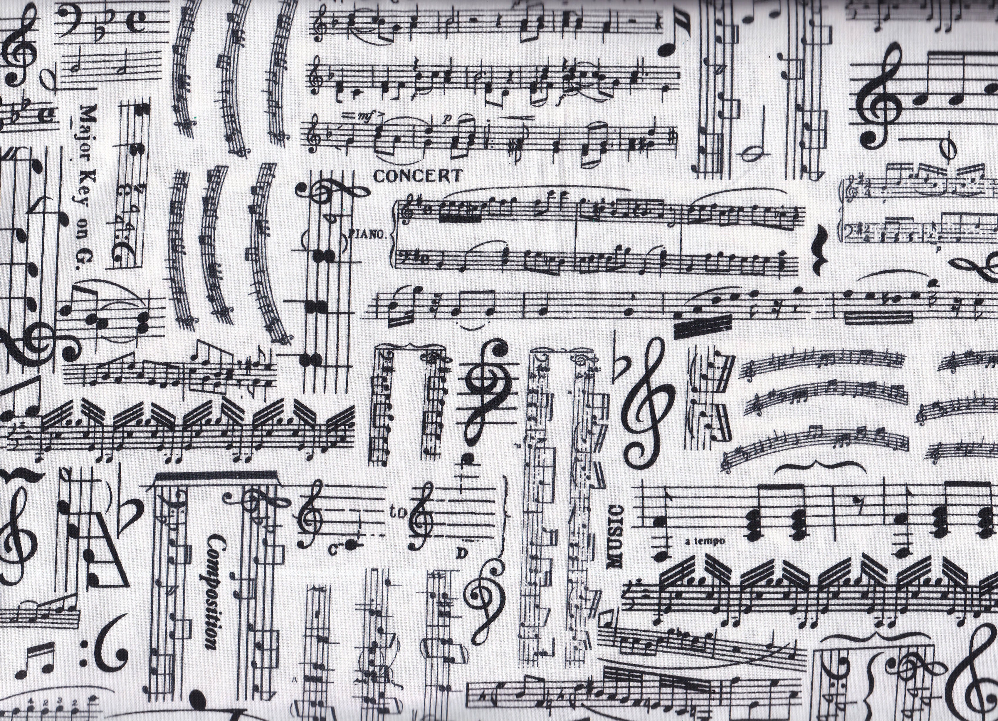 White Music Sheets/ Noten