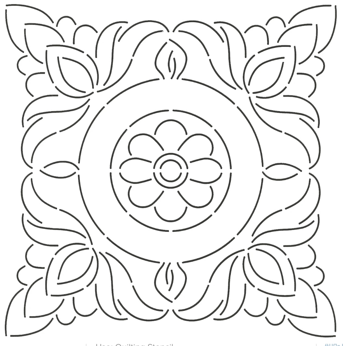 Quilt-Schablonen Flower Block 11 inch