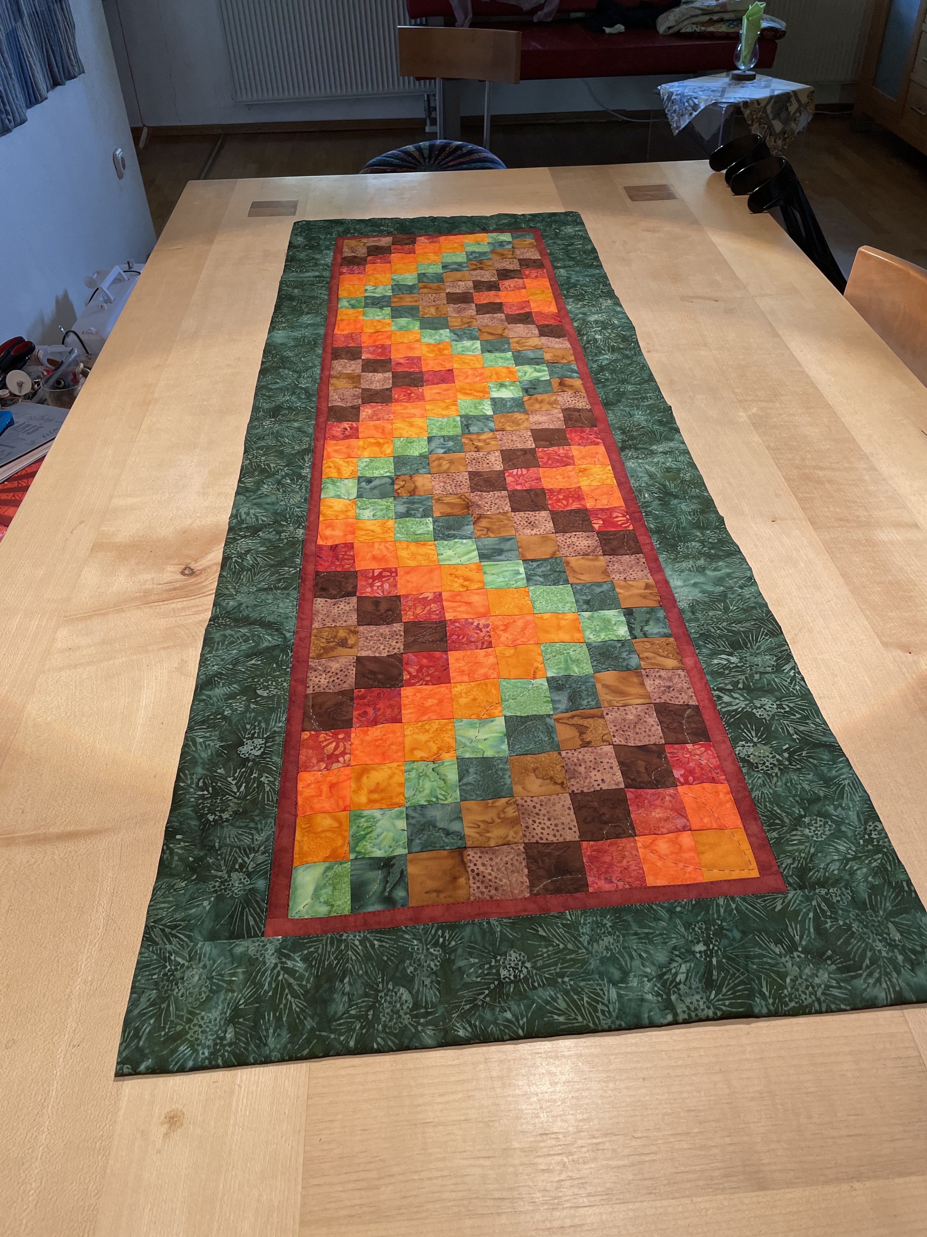 Materialpackung für " Herbstlicher Bargello-Tischläufer"Mit Rand-Ersatstoff( Foto 3)