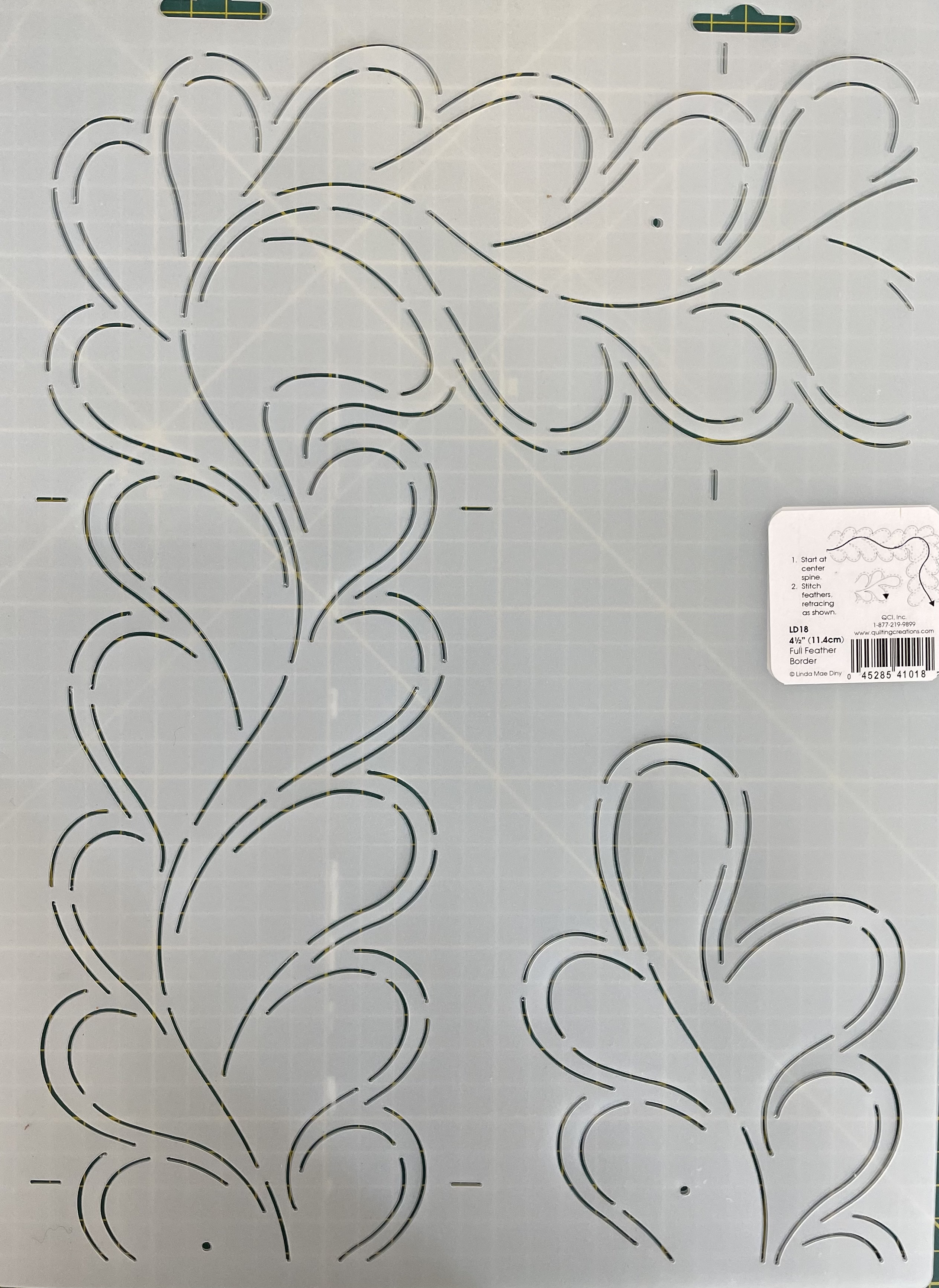 Quilt-Schablonen 4,5 inch Feather Border