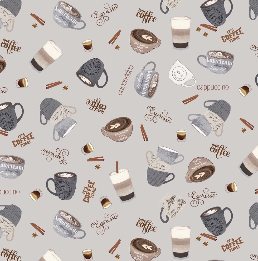 Coffee/ Grey/ Reststück 25 x 110 cm