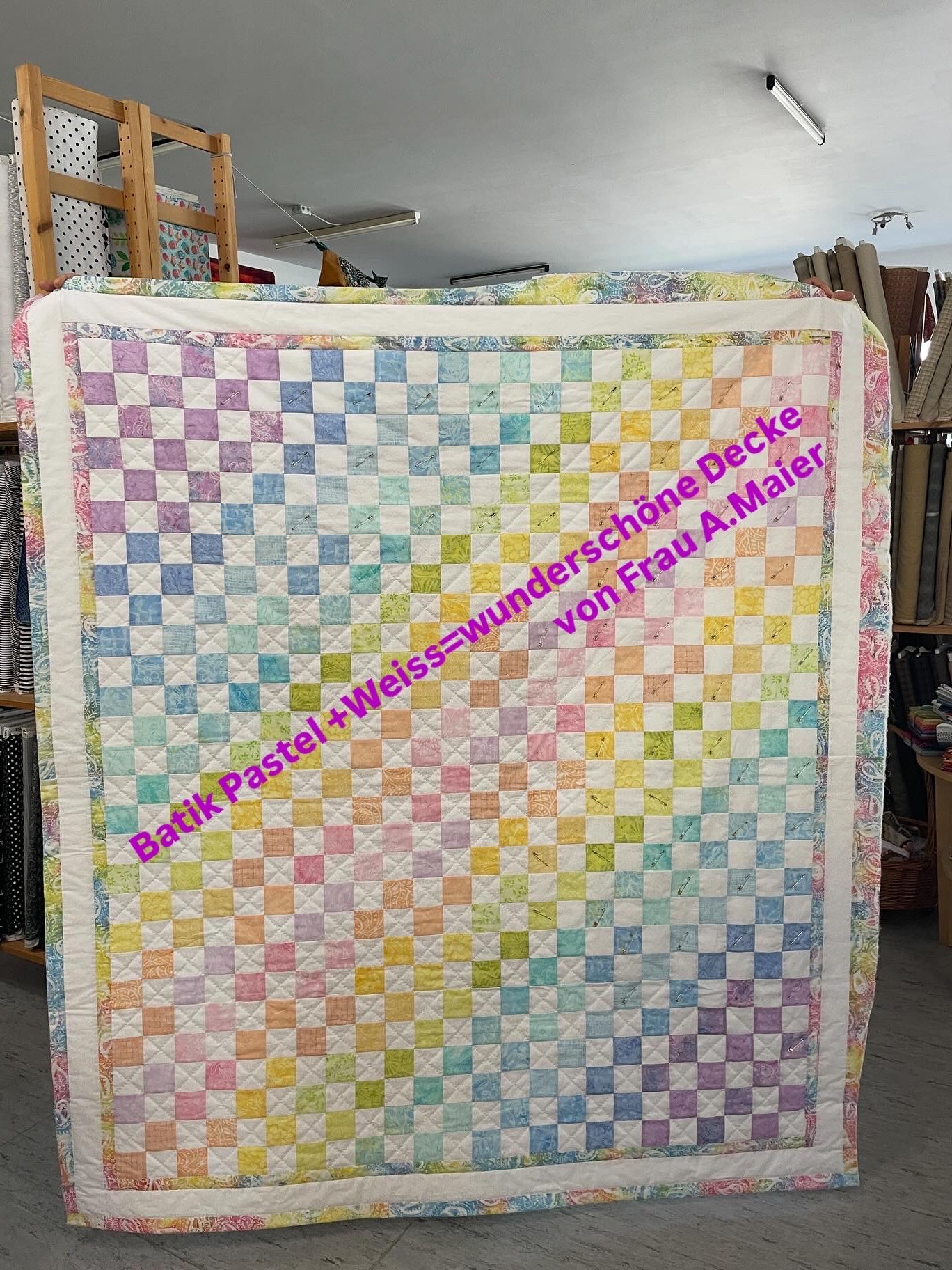 Batik Pastel 1 Päckchen plus Weiß plus Randstoff