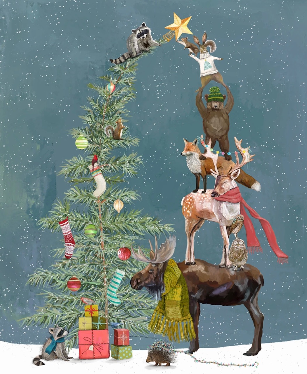 Slate Woodland Decorating / Panel 36 inch