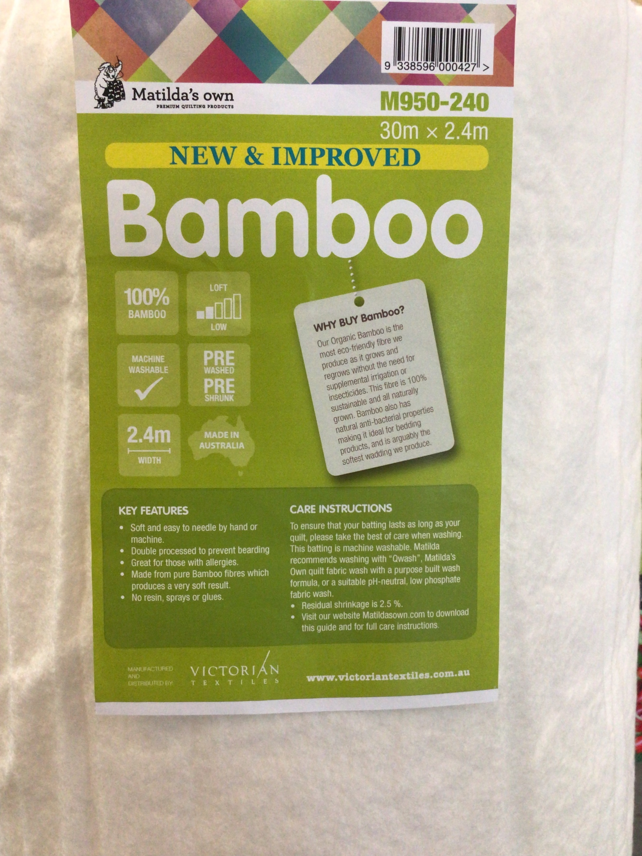 100% Bambusvlies, vorgewaschen, leicht, organic