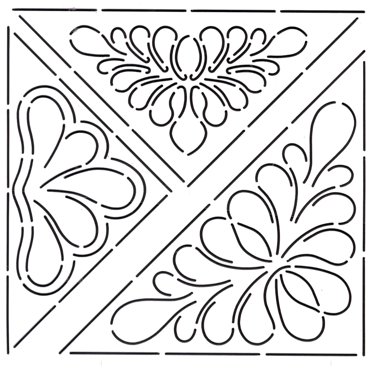 Quilt-Schablonen Triangular Design