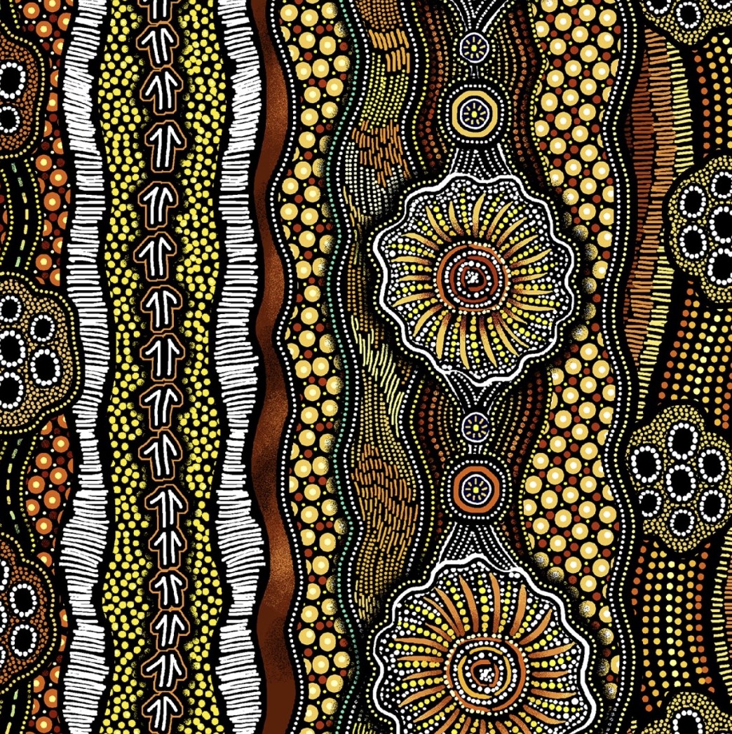 Beiames Spirit / Ethno Muster in Braun