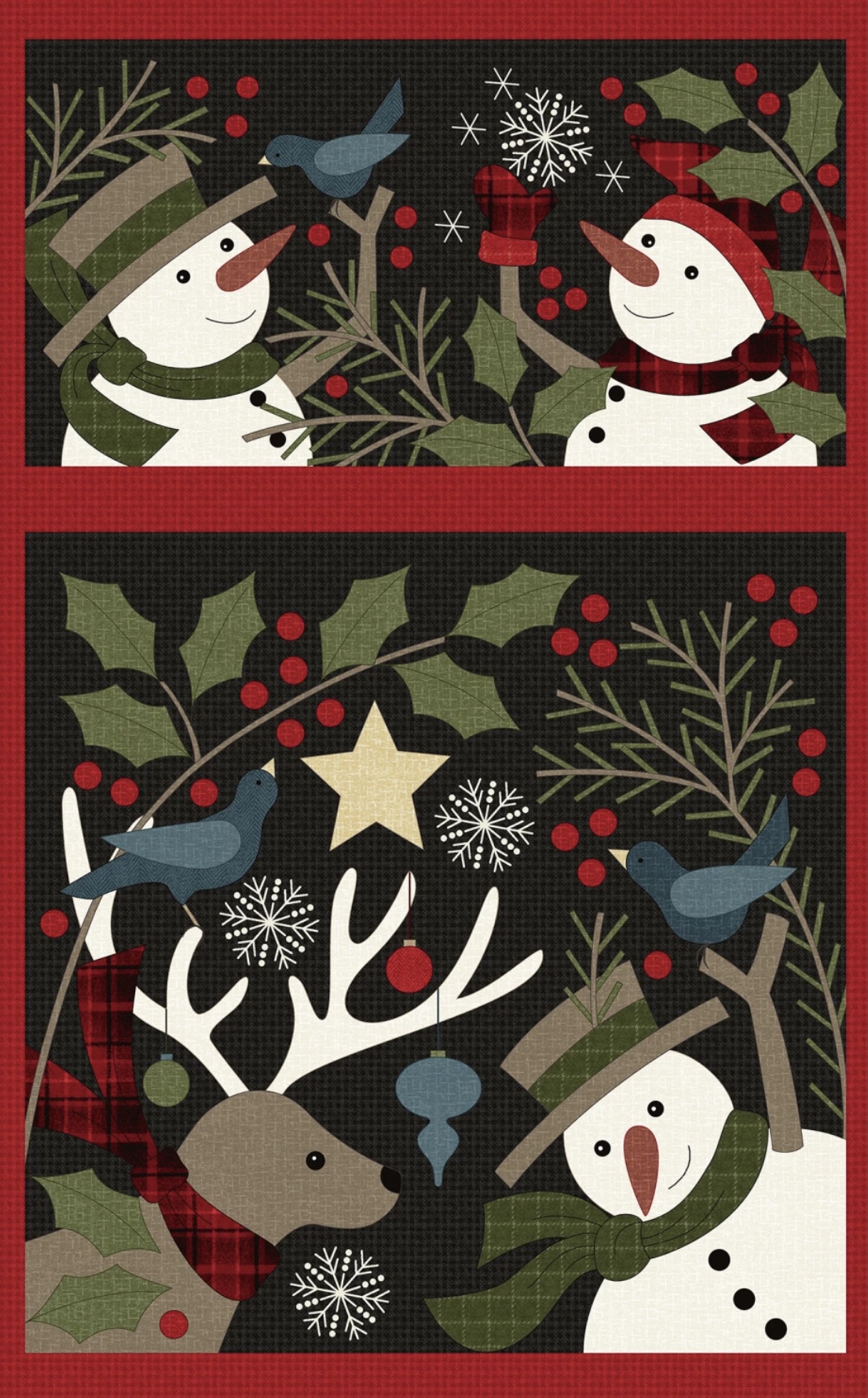 Panel Holly Jolly Flanell