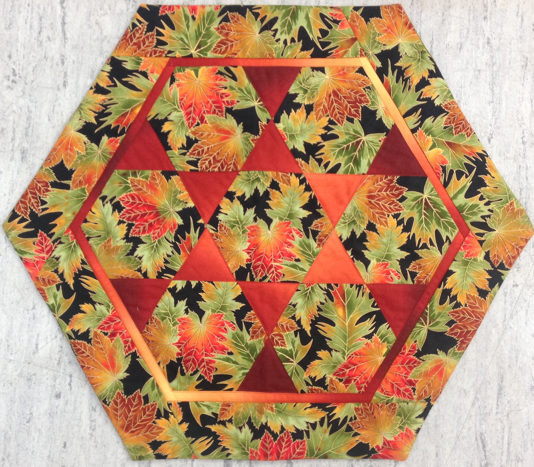 Materialpackung für Mitteldecke Herbstliche Hexagone/ Bitte Foto 2 und 3 beachten!