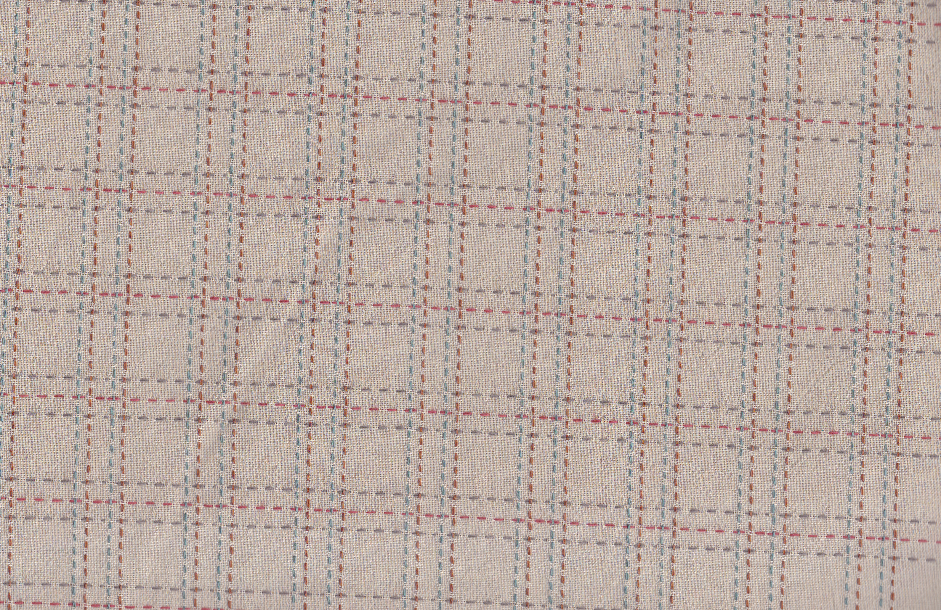 Gewebter Stoff Beige mit Karo