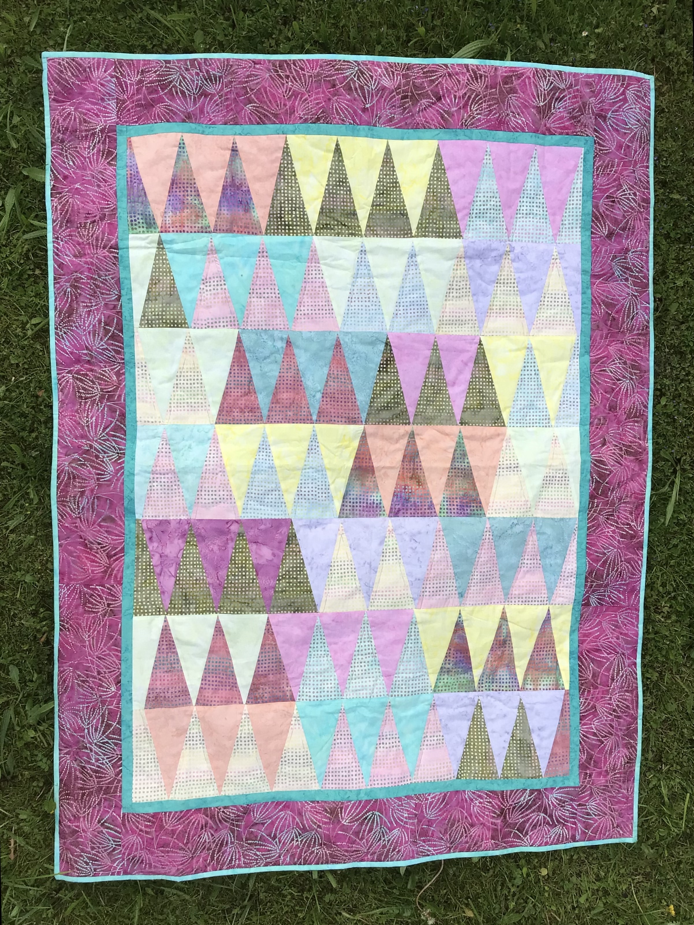 Patchworkdecke selber nähen, Batikstoffe