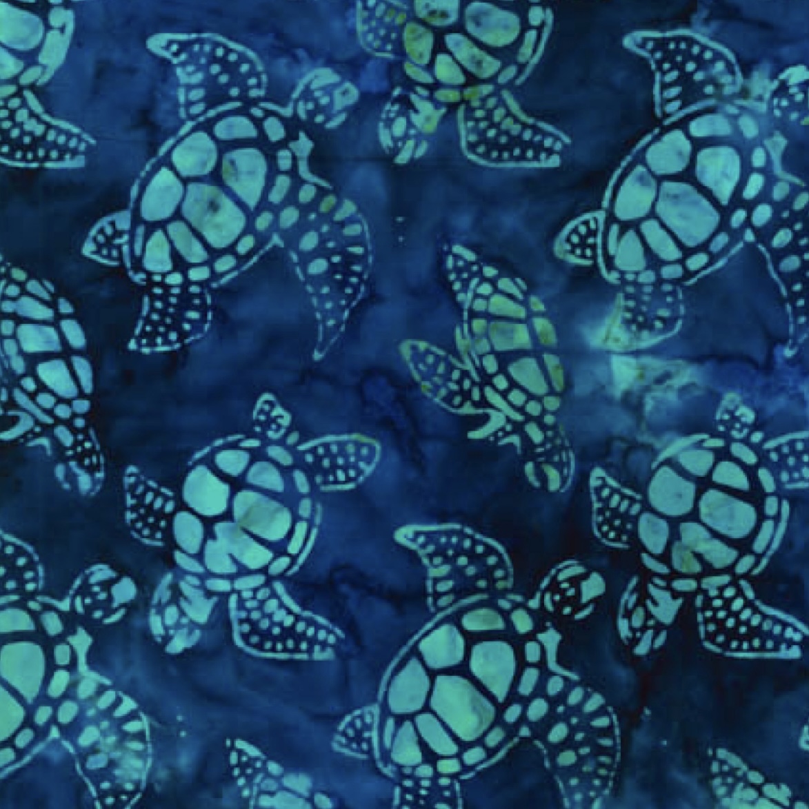 Batik Stoff mit Schildkröten, Robert Kaufman Fabrics