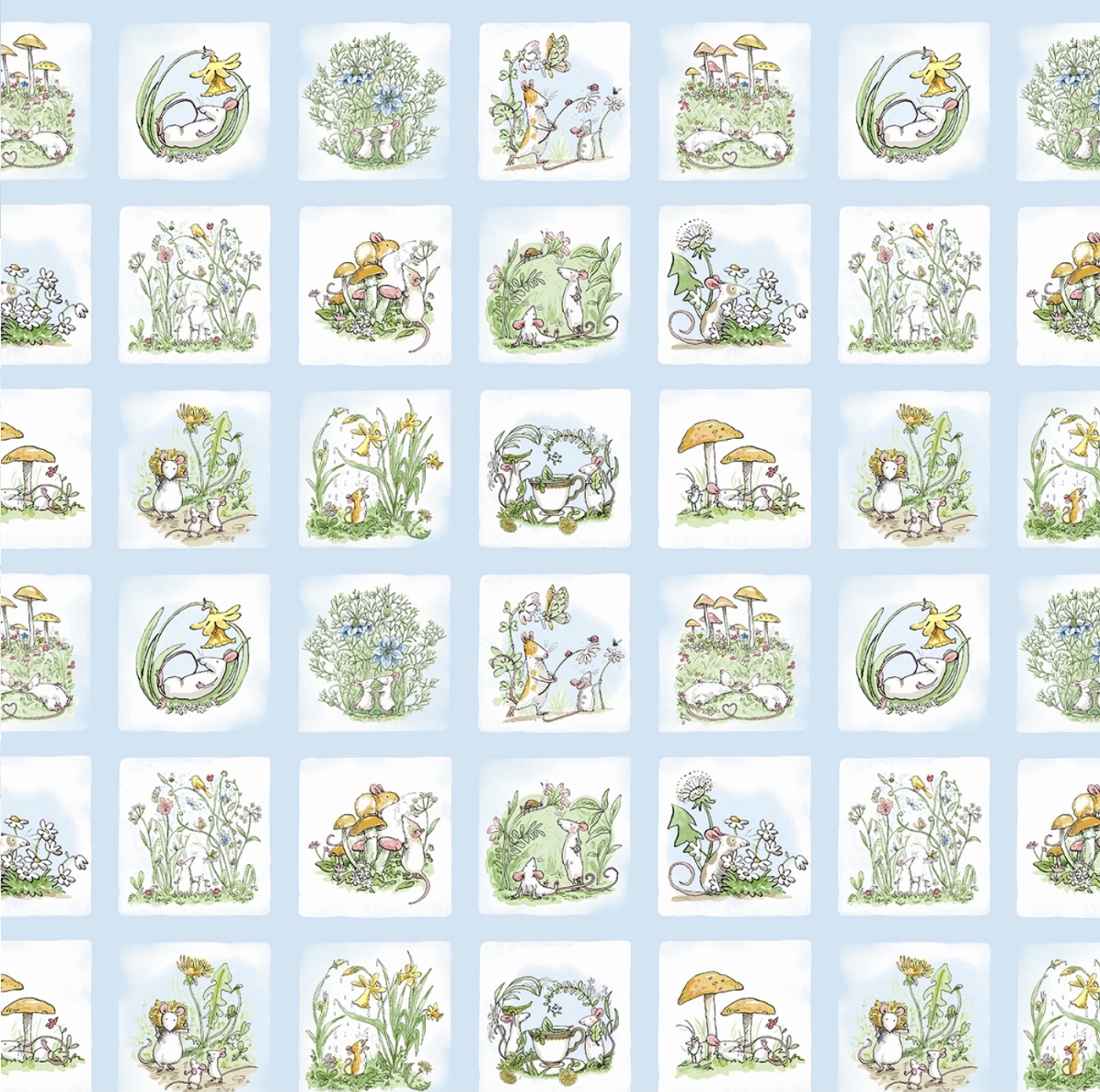 Bilder Mäuse / Mouseplay Blau-Weiß