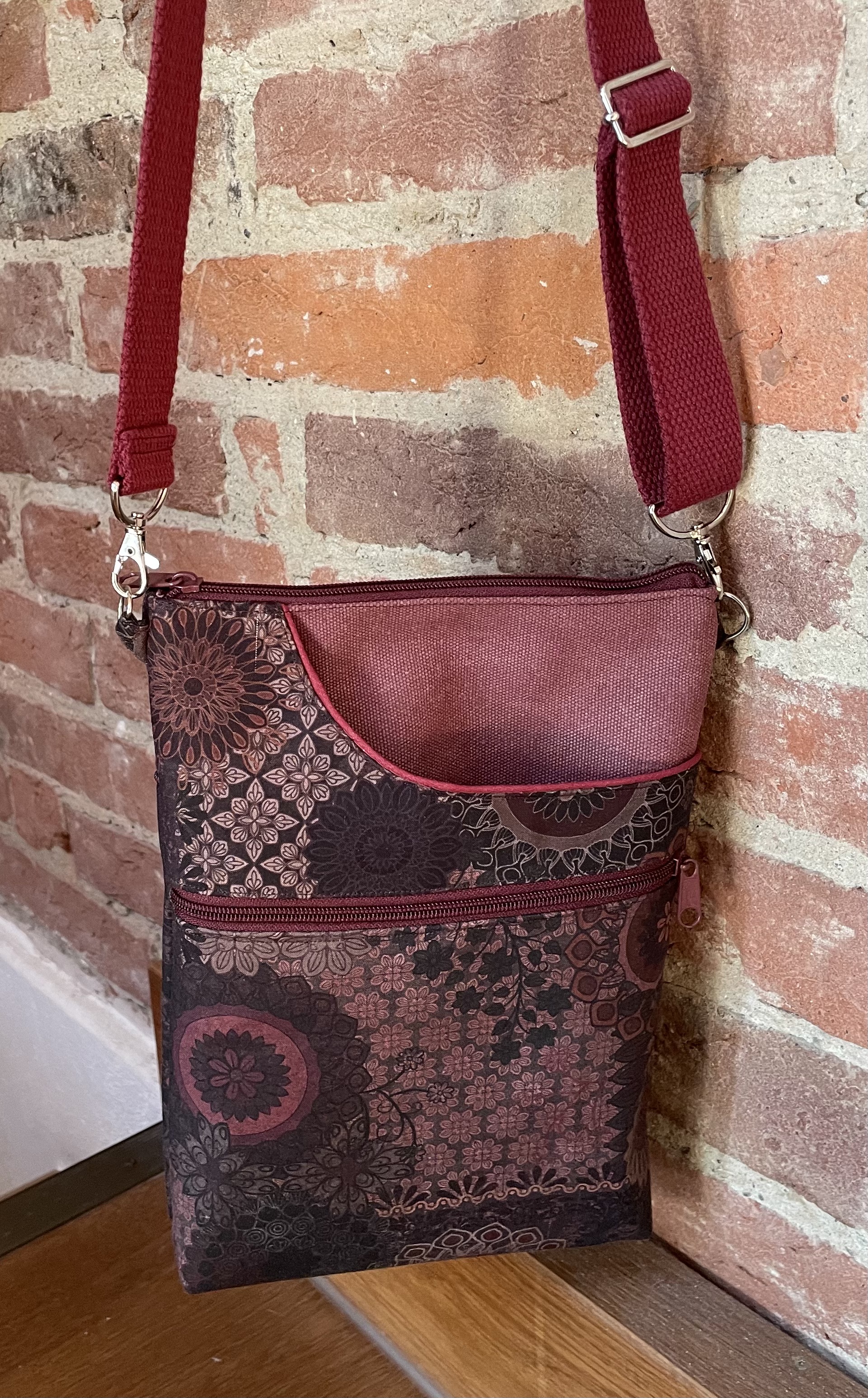 Materialpackung für Tasche "Paulinchen" Weinrot