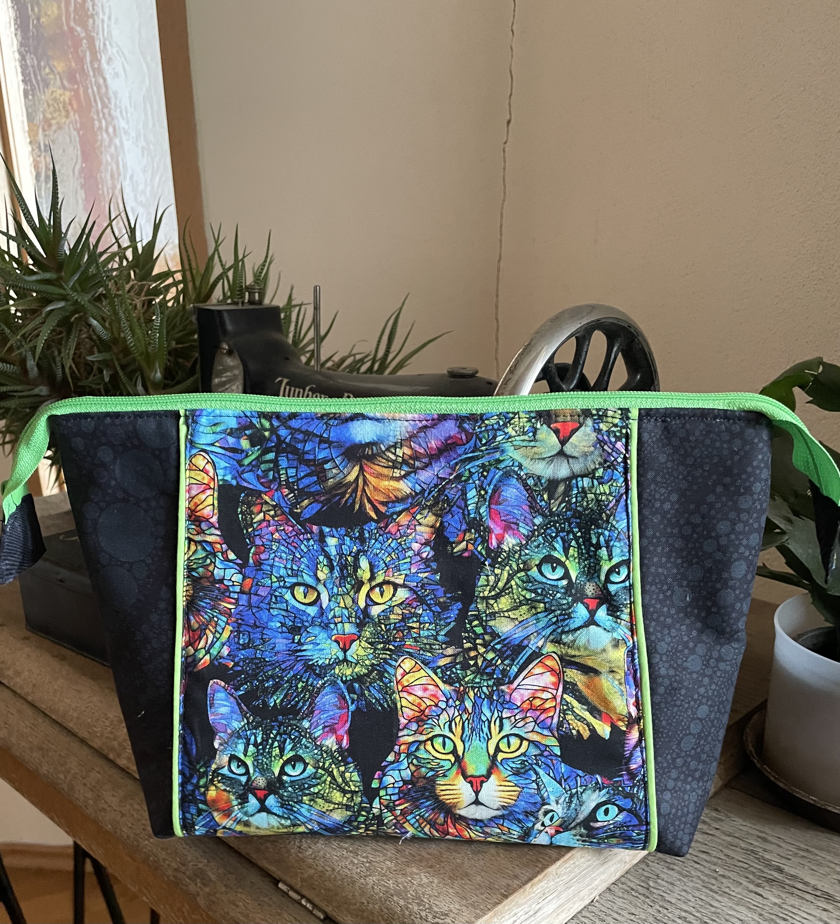 Materialpackung für 1 Jumbo Kosmetiktasche Katze