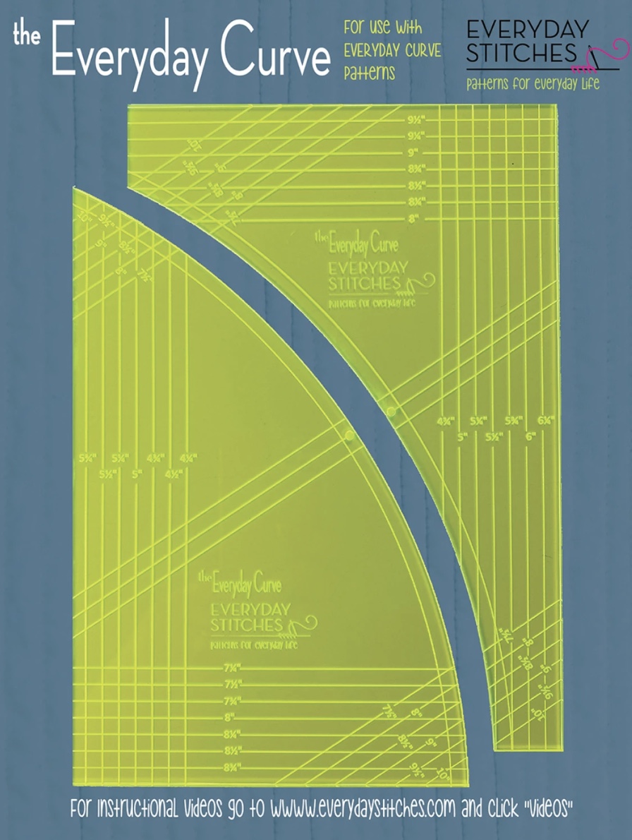 Curven Lineal in Inch mit Anleitung
