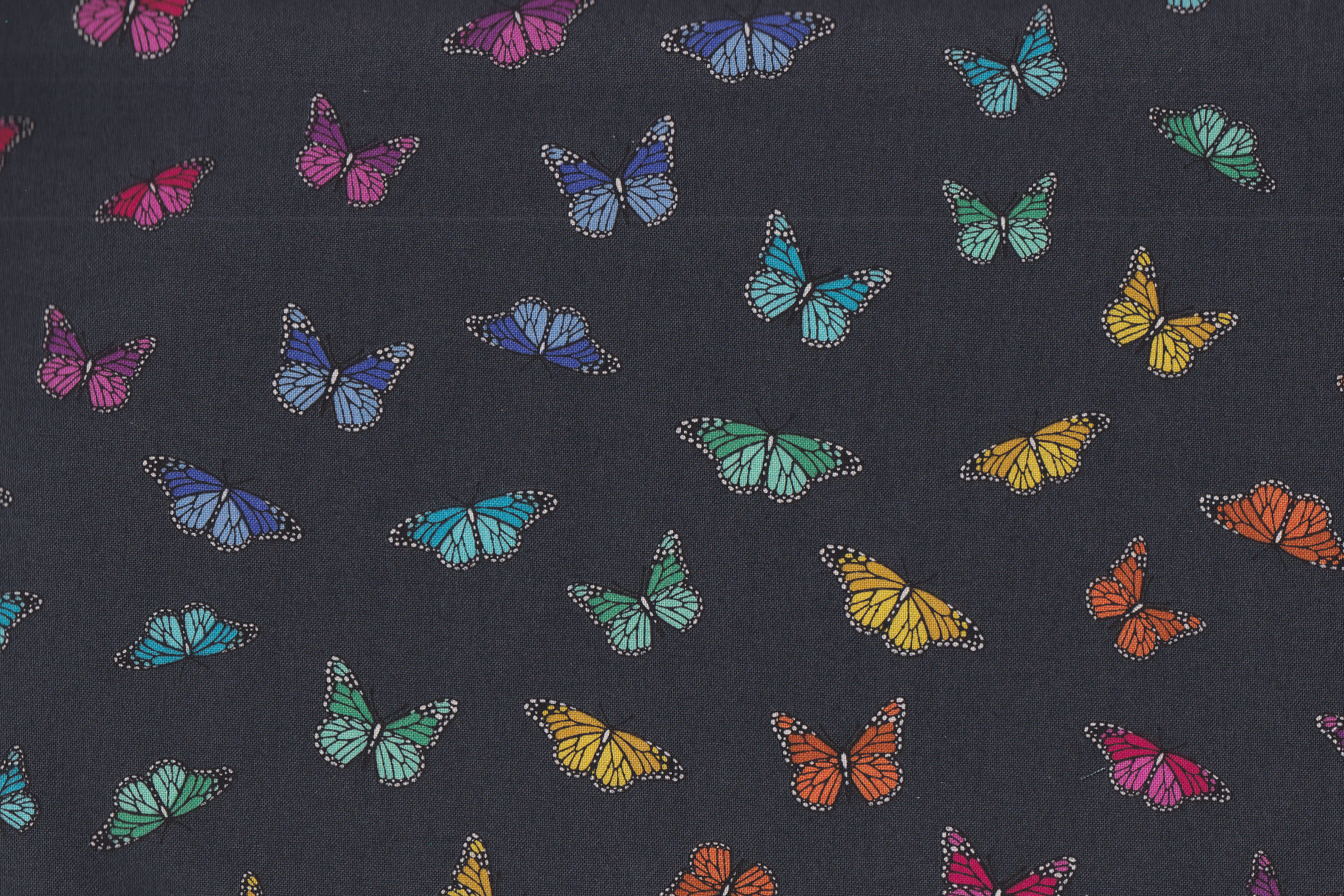 Stoff mit Schmetterlingen