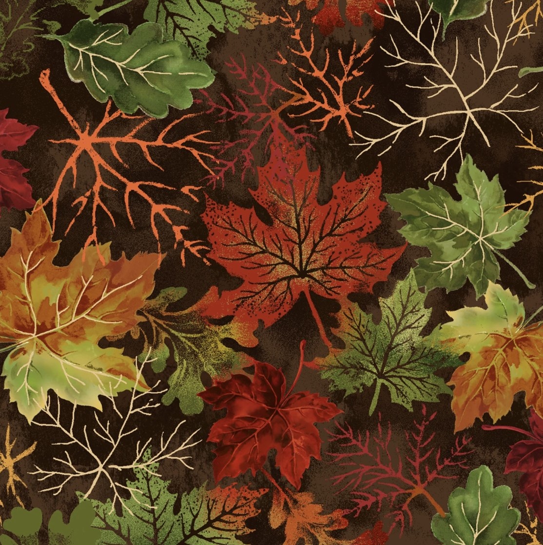 Stoff mit Blätter, herbstliche Stoffe
