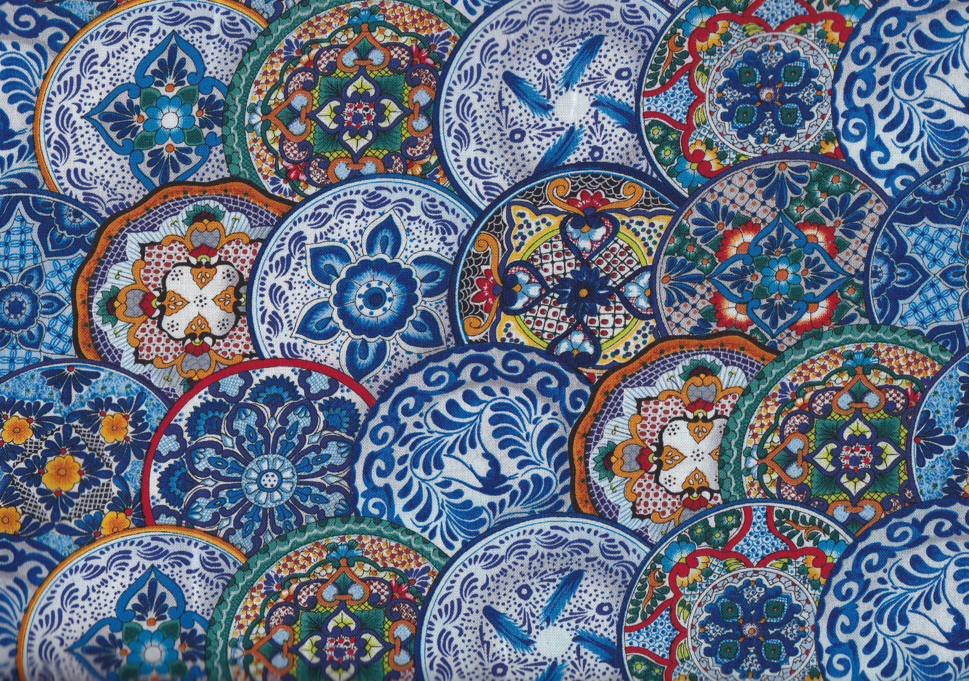 Stoff für Wonderblock mit Dreiecken.