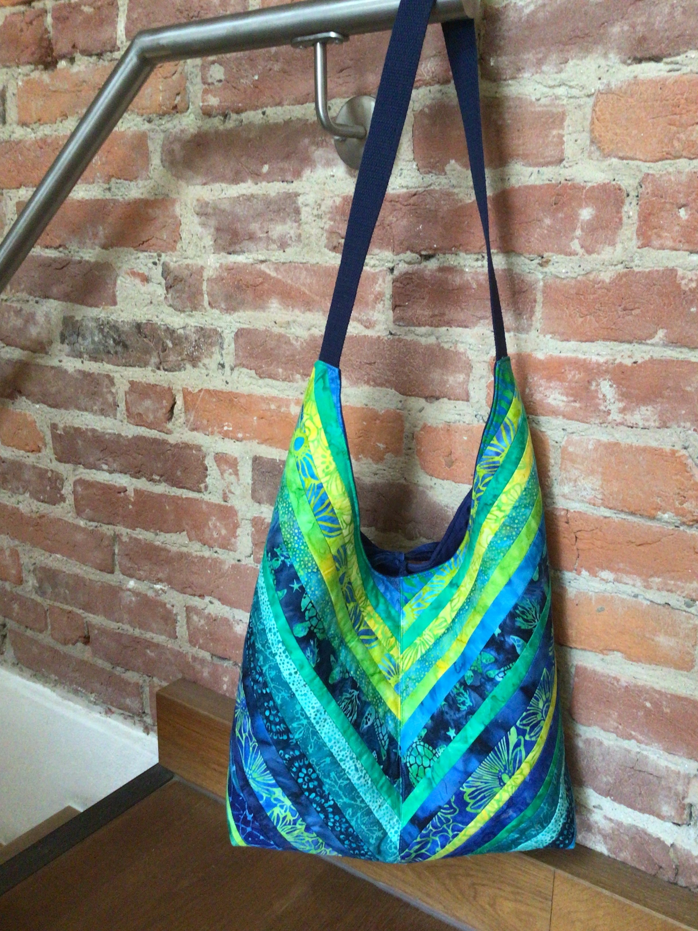 Tasche  "Schicke Streifen" - Wasser