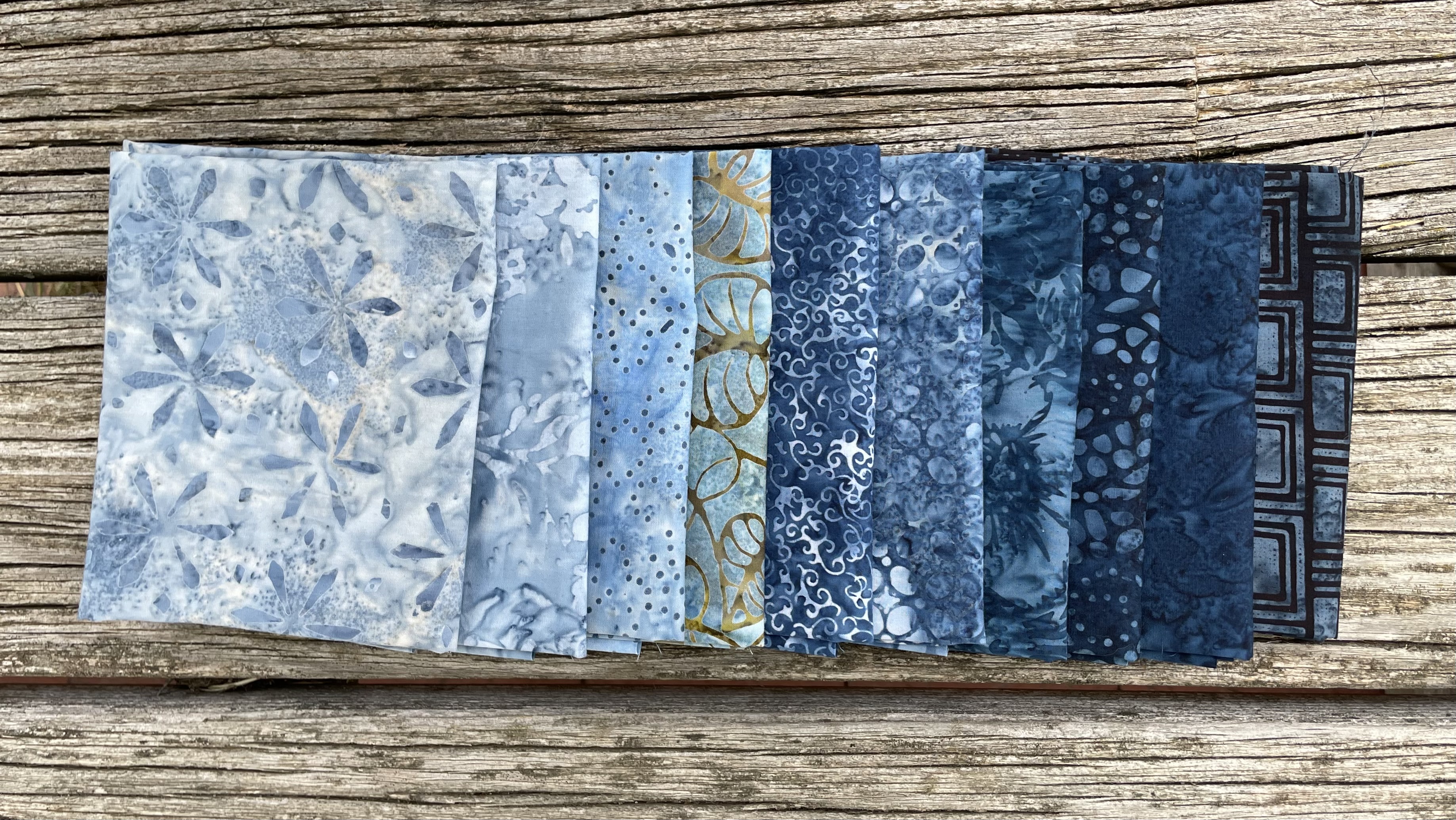 FQ Päckchen Batik Tiefsee