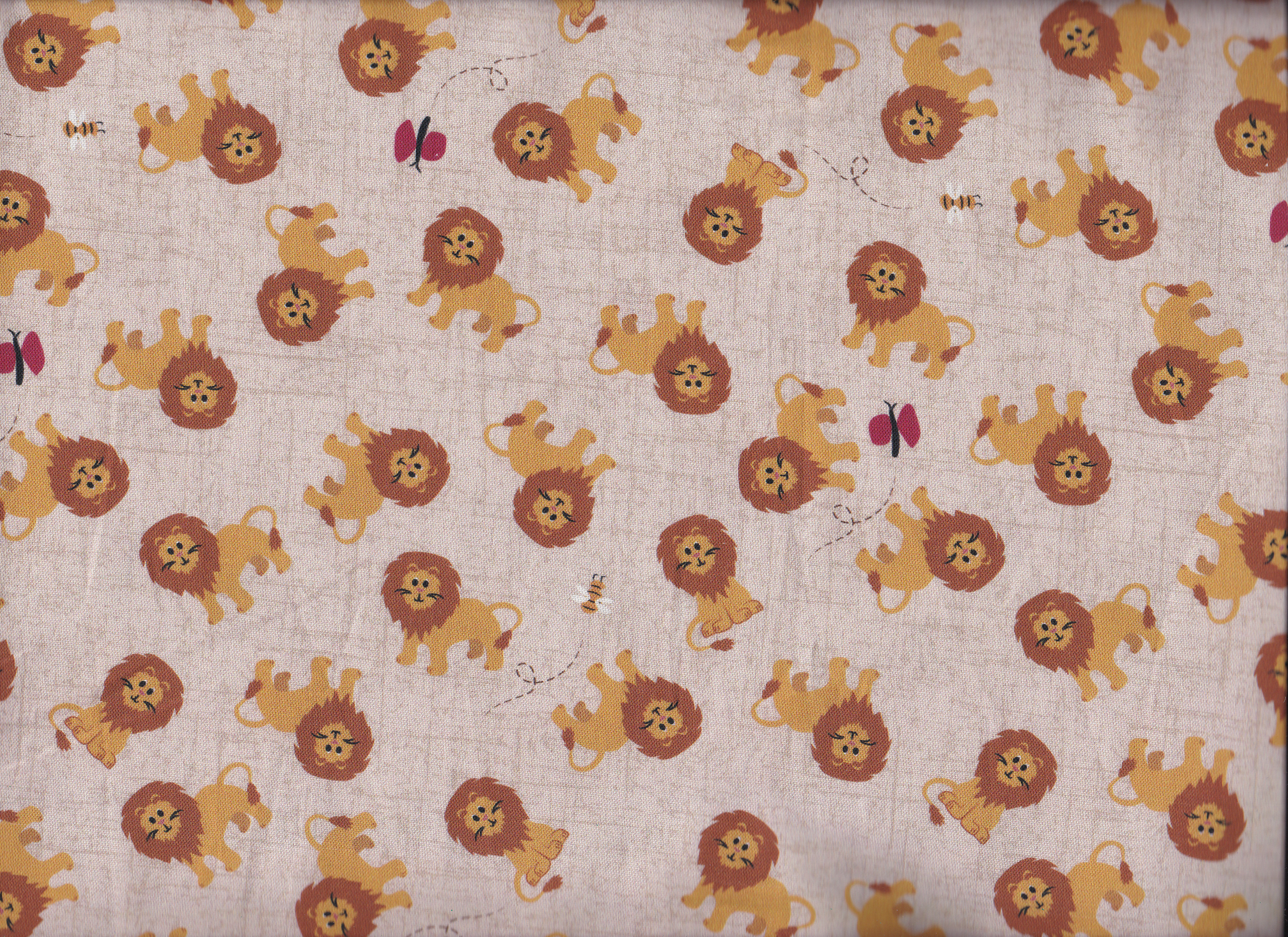 Kinderstoff mit Löwen