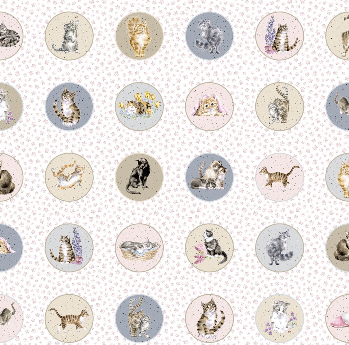 Stoffe mit Katzen Motiven von Hanna Dale