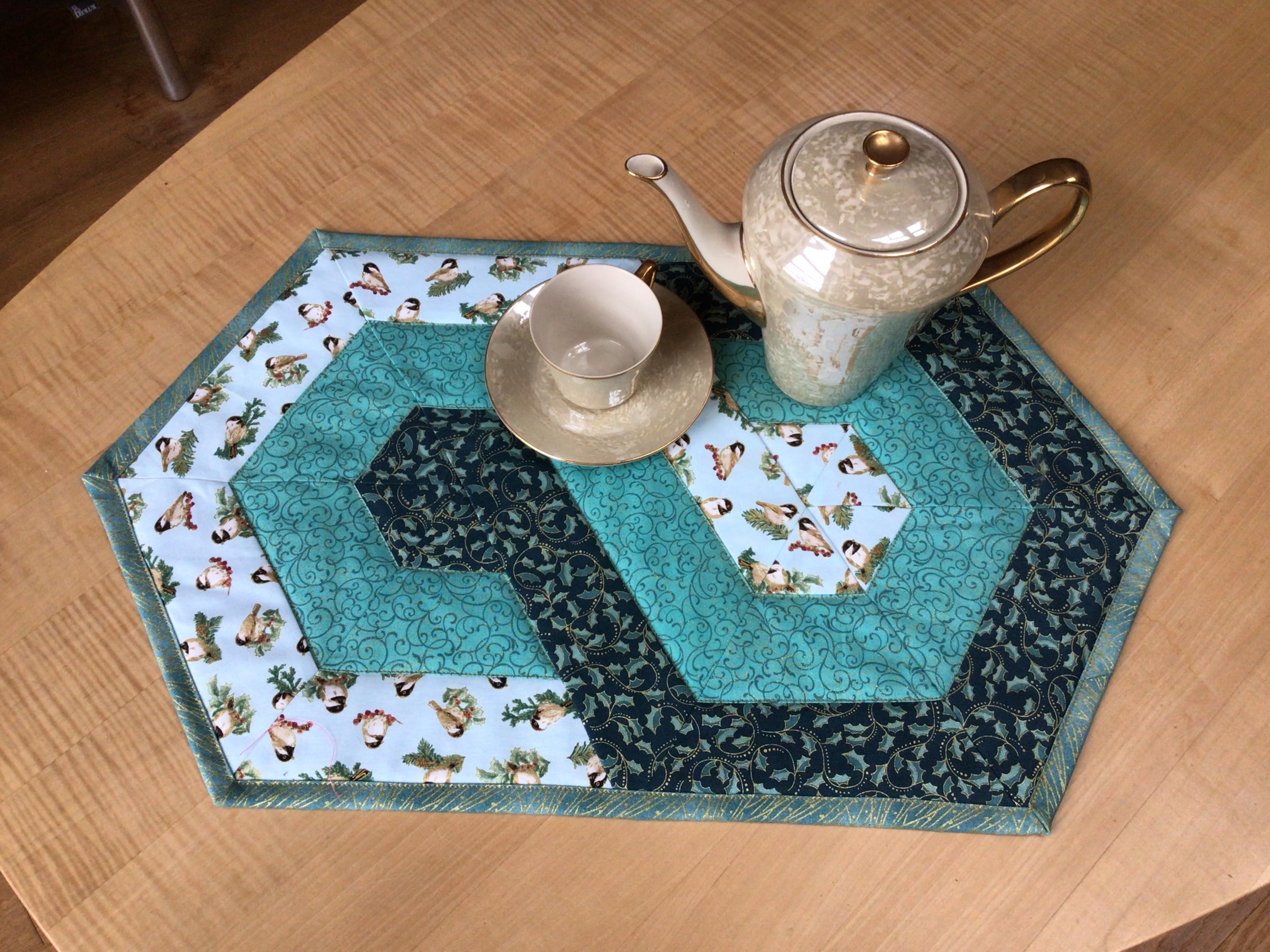 Kleine Tischdecke Vögelein/ Materialpackung