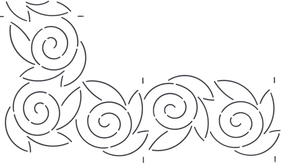 Quilt-Schablonen 4" Swirl Border