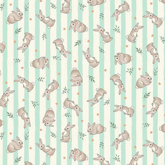 Bunnies-Teal mit Hasen