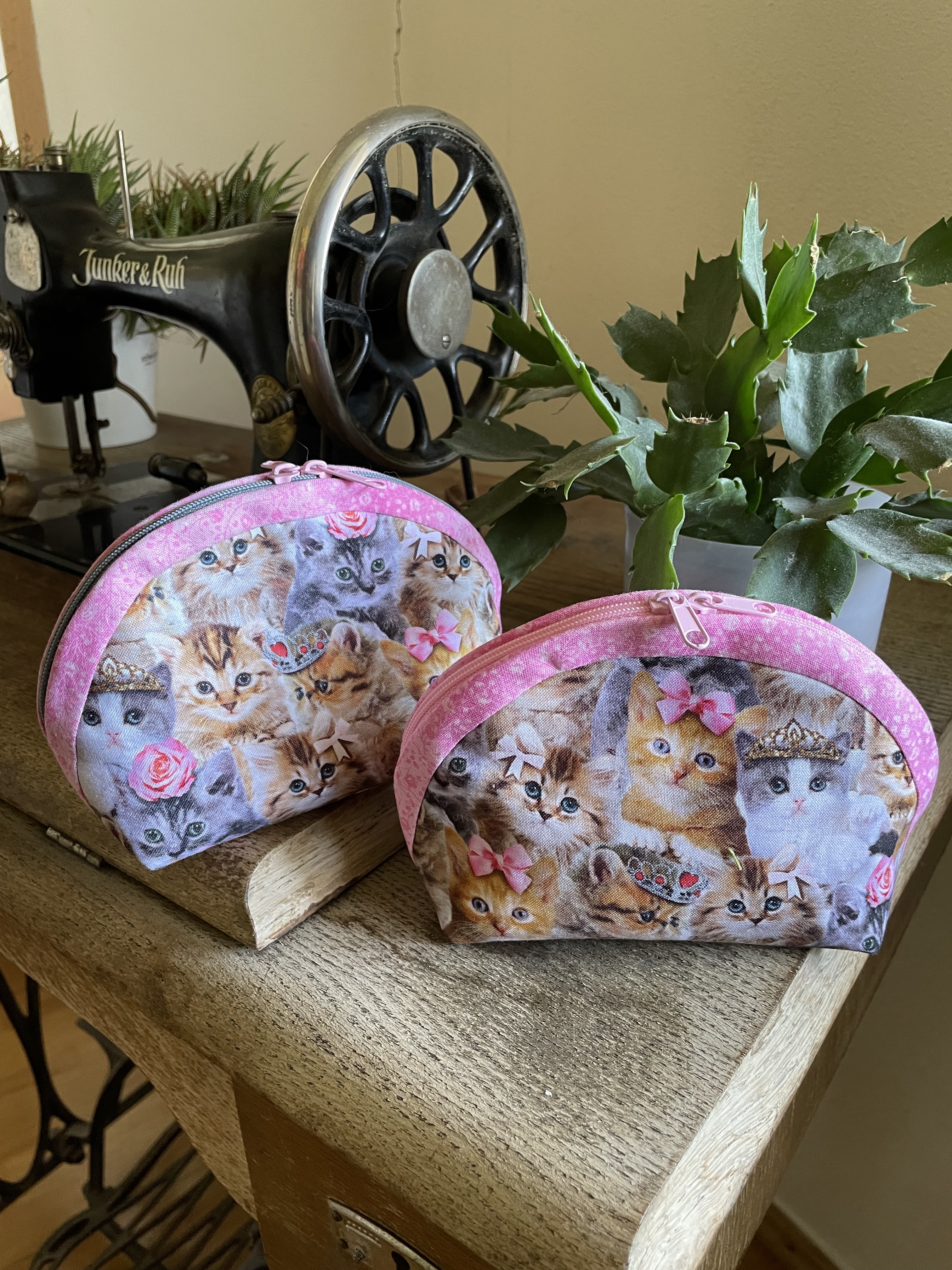 Materialpackung für 2 runde Täschchen " Mitzi"