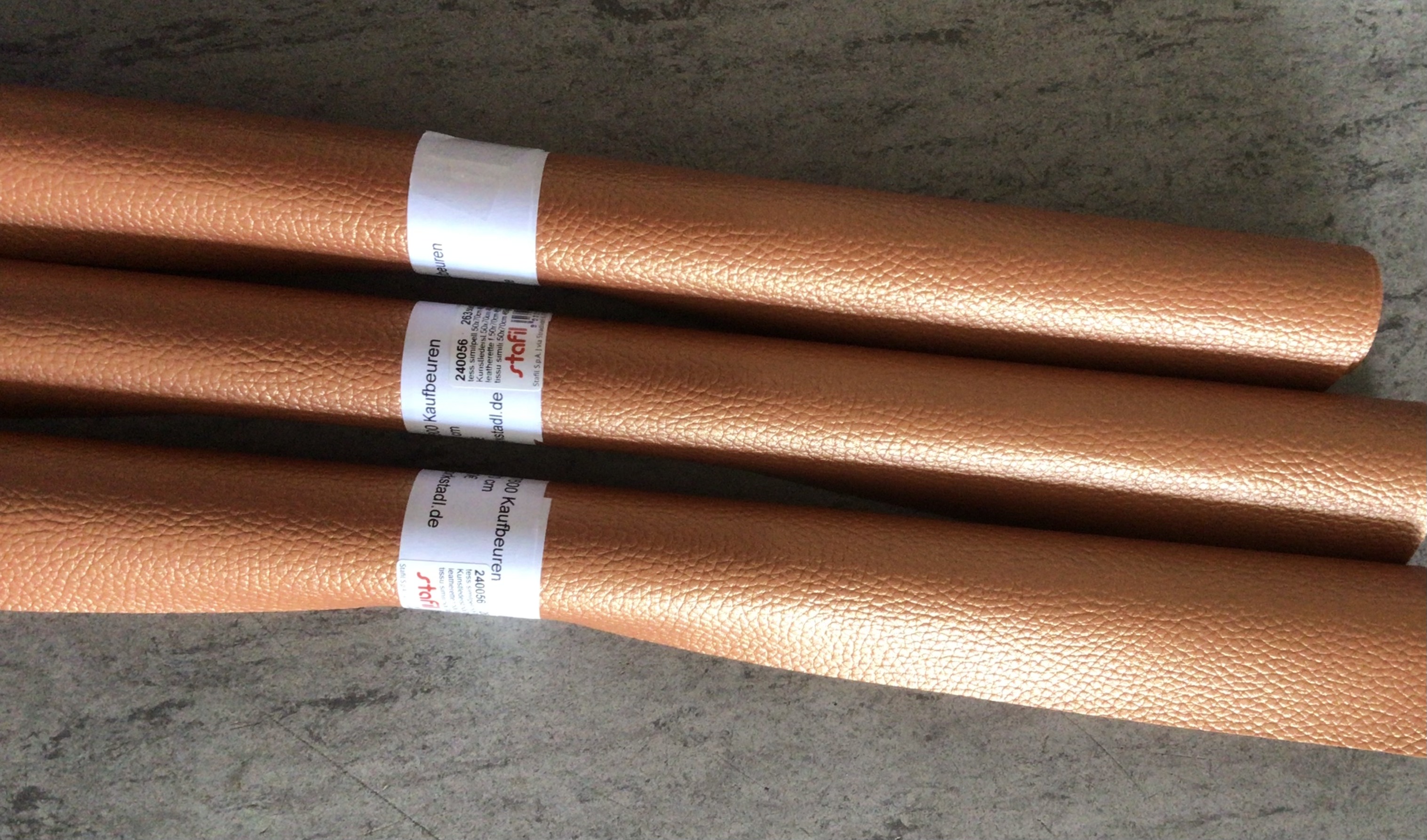 Kunstleder Kupfer/ Rolle 50 x 70 cm