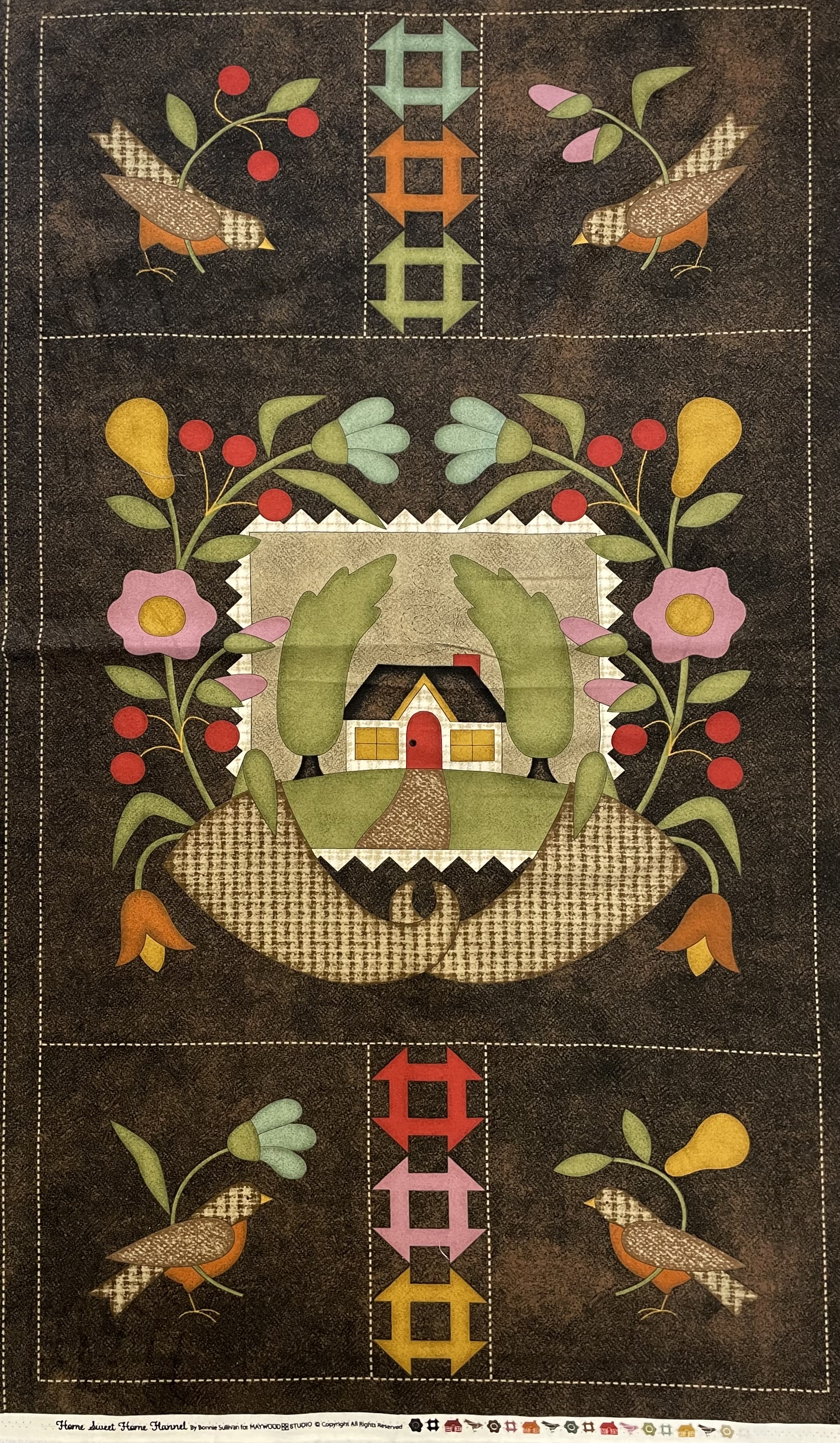 Home sweet Home-Flanellpanel/ 64 x 110 cm