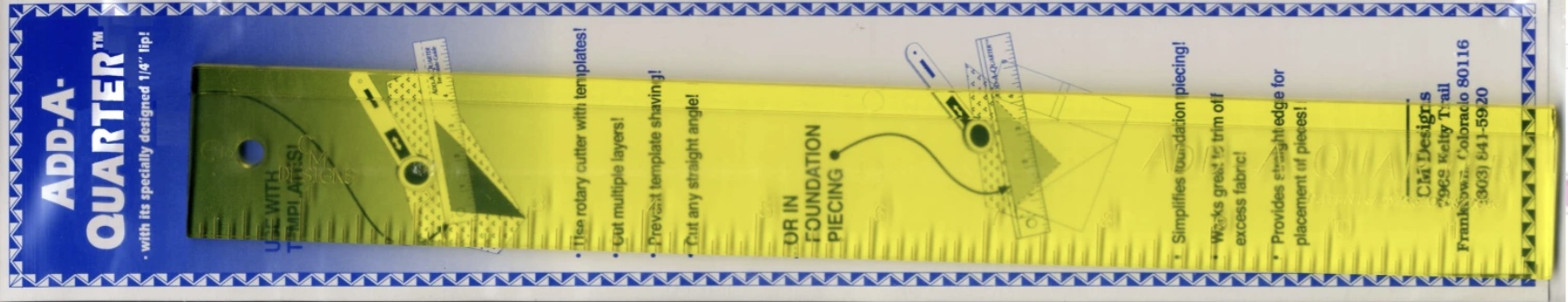 Lineal Add-A-Quarter mit 1/4 inch