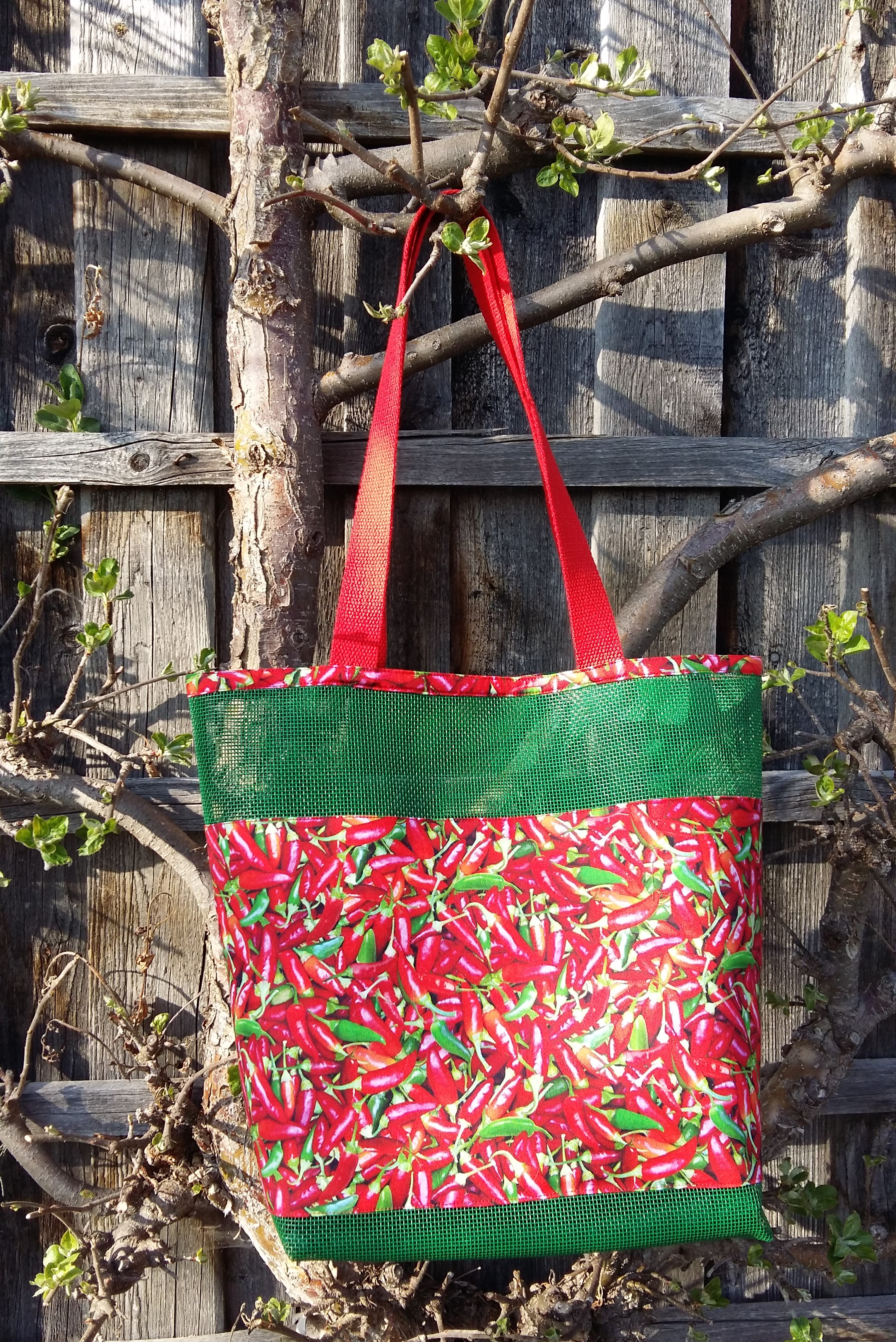 Tasche aus Vinylmesh  Peperoni