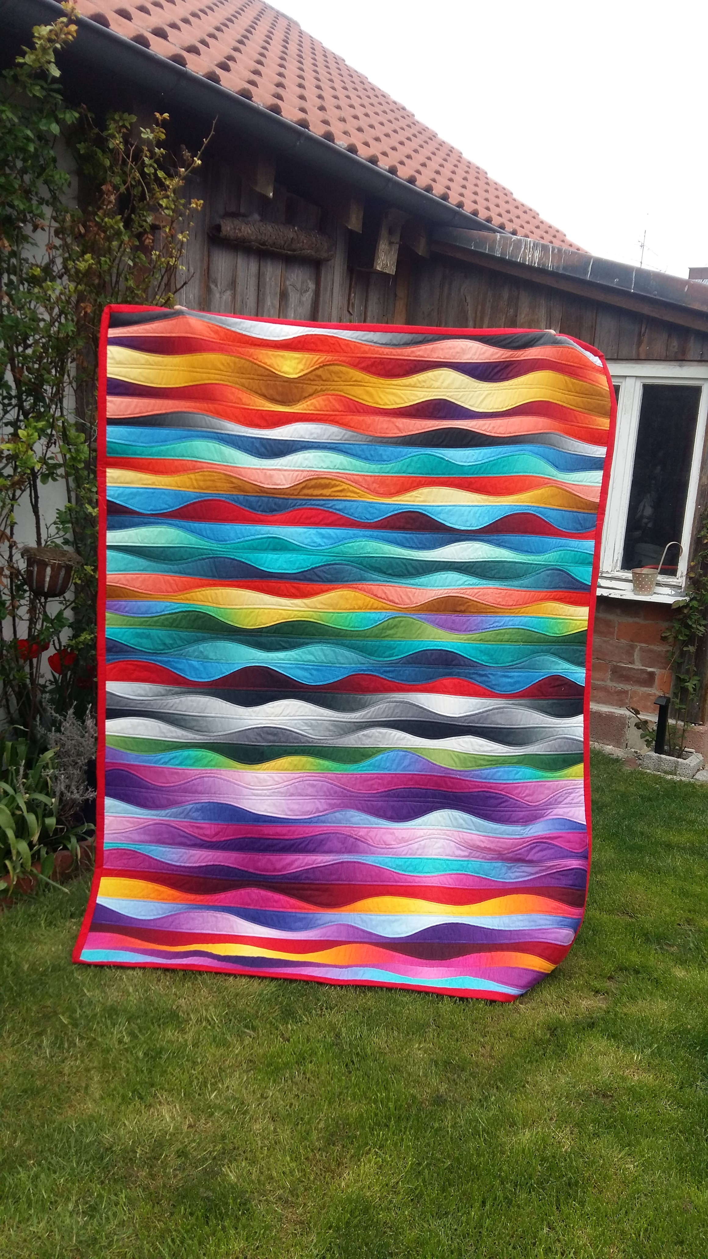 Ombre Fabrics, Farbverlaufstoff in Pink-Orange