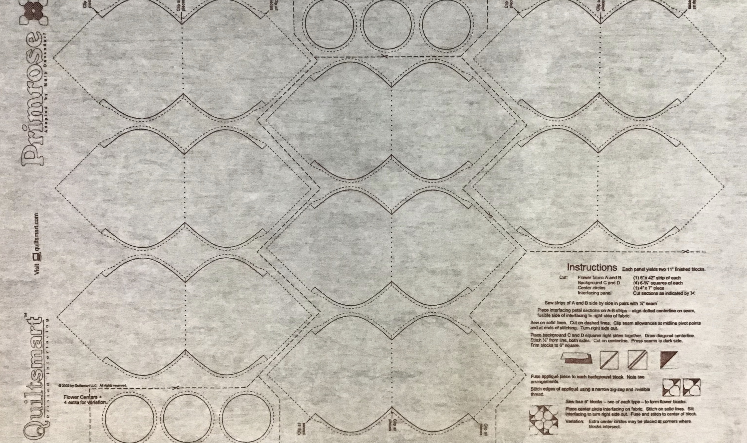 Vlies zum Applizieren Primrose