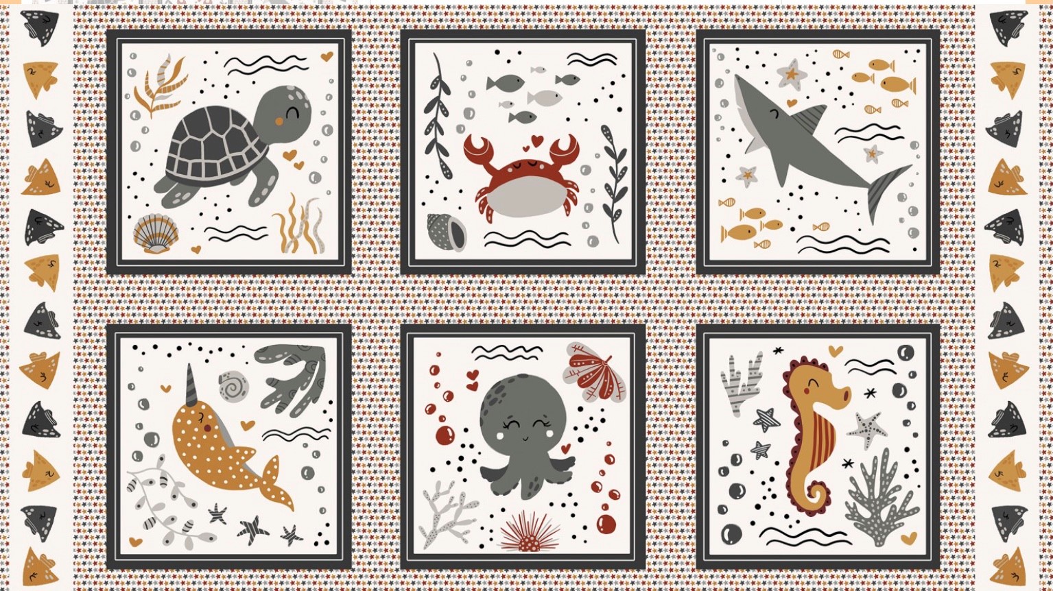 Ivory Bloks Water Babies-Panel