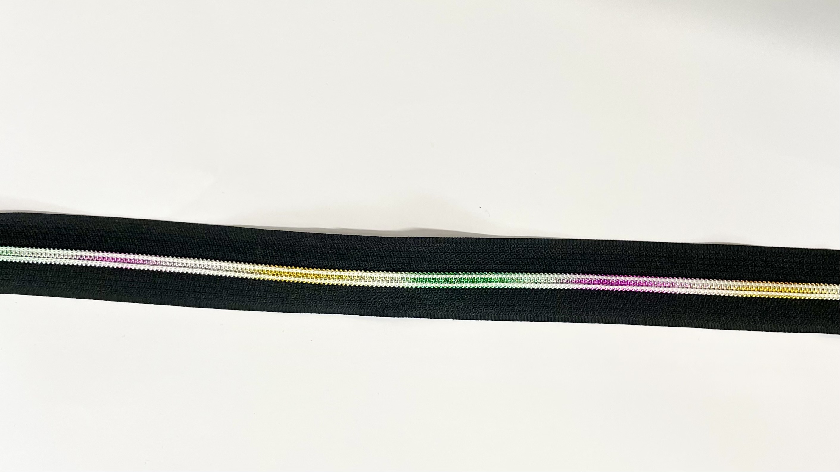 Endlosreißverschluß 5mm in Schwarz / Multicolor